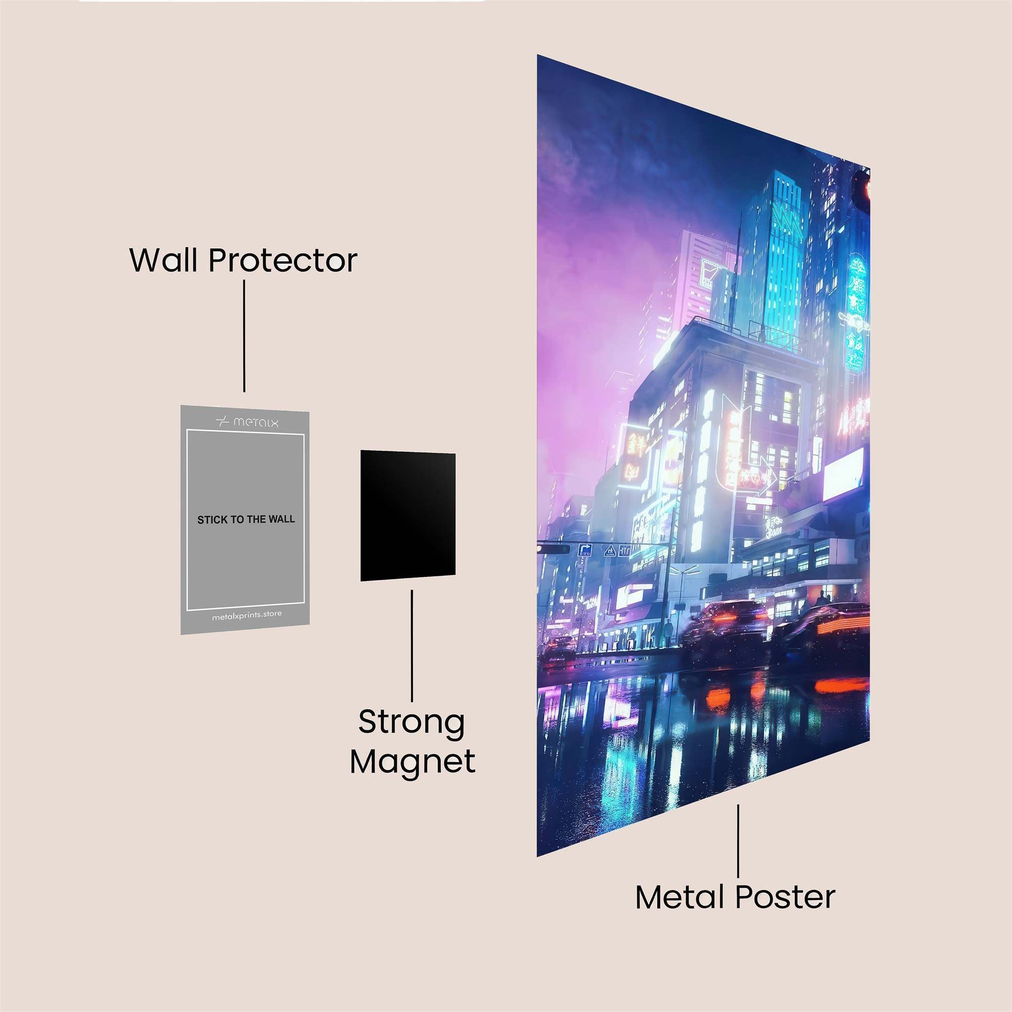Neon Reverie Safe Wall Magnetic / M