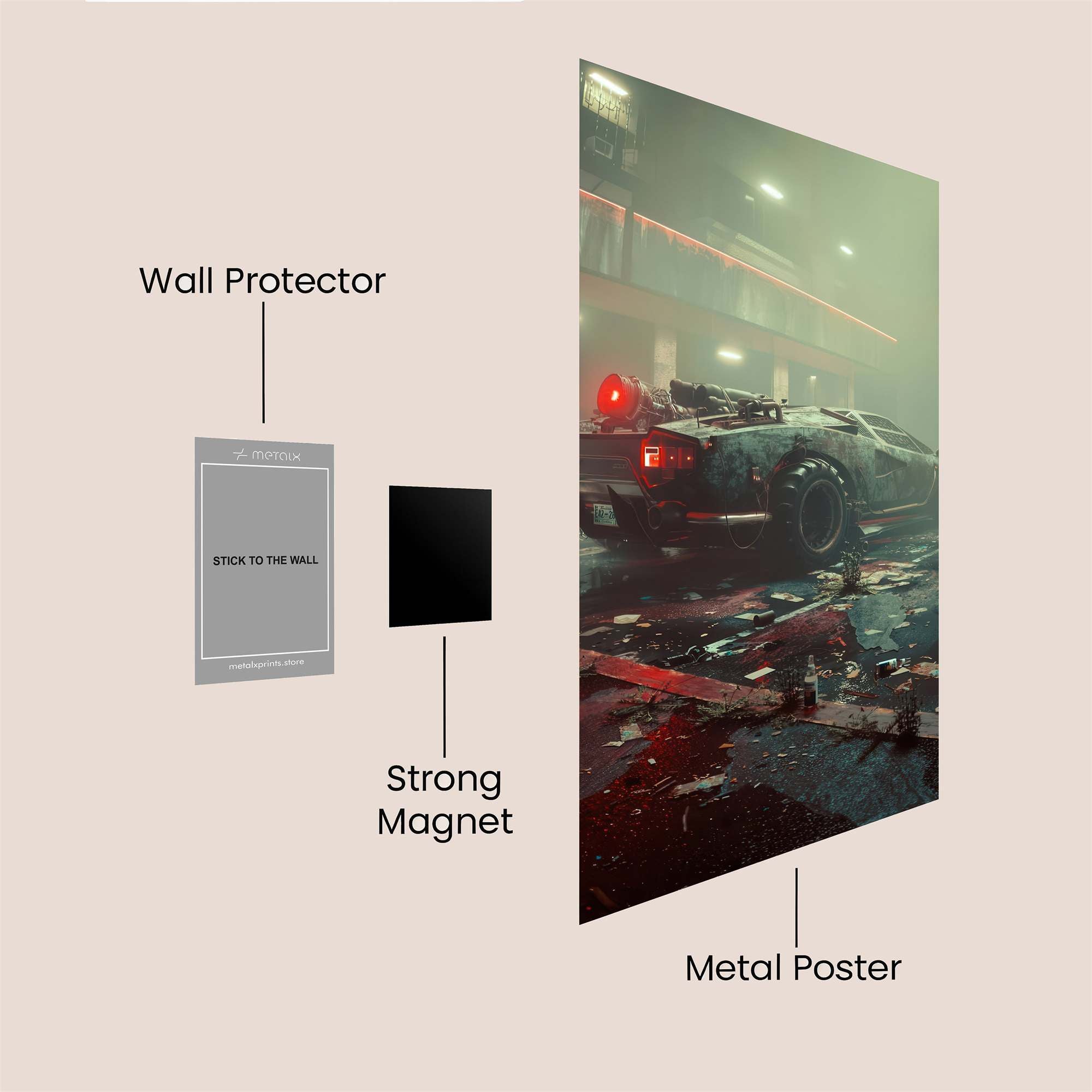 Retro Vibes Safe Wall Magnetic / M