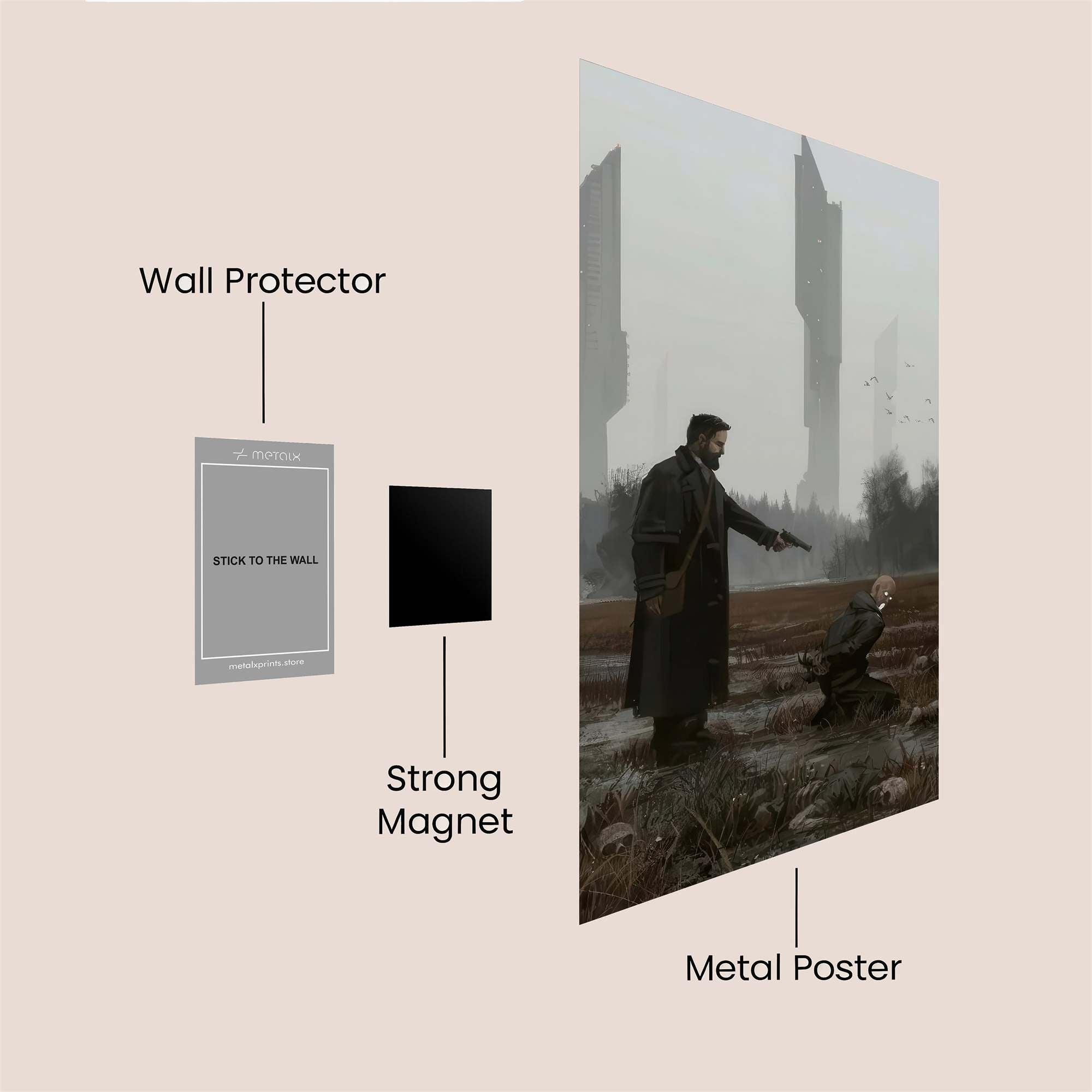 Desolate Confrontation Safe Wall Magnetic / M