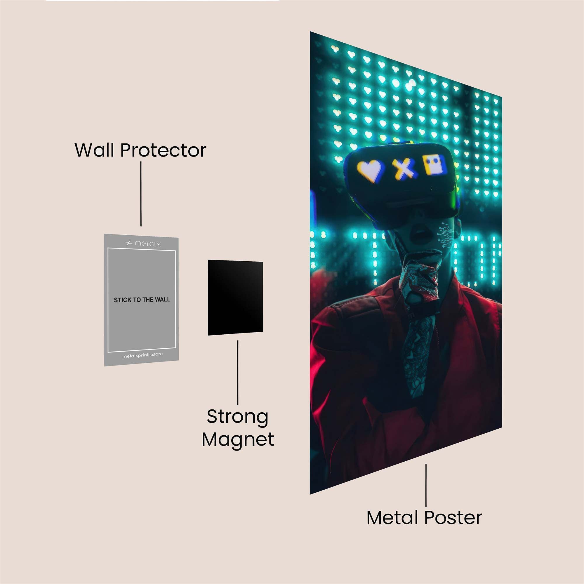 Neon Reality Safe Wall Magnetic / M
