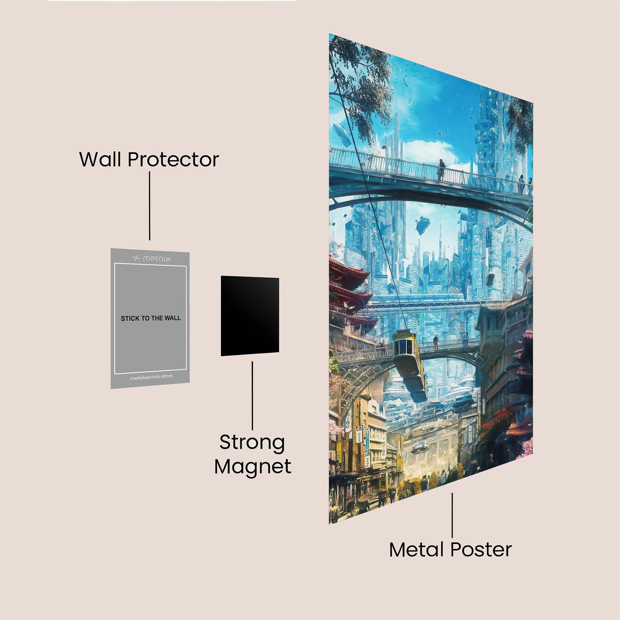 Futuristic Harmony Safe Wall Magnetic / M
