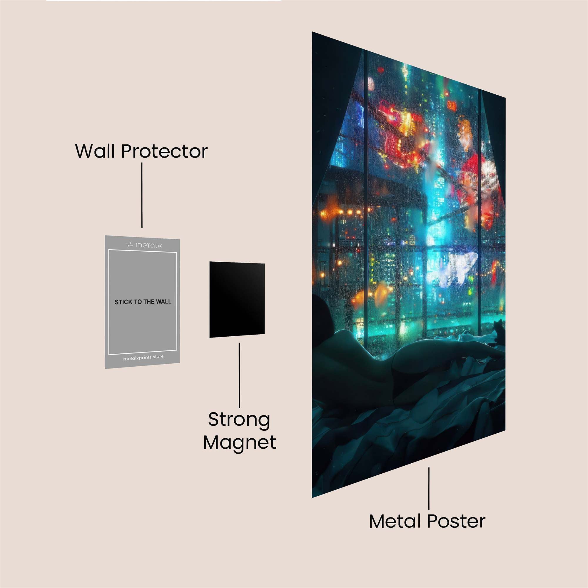 Neon Reverie Safe Wall Magnetic / M
