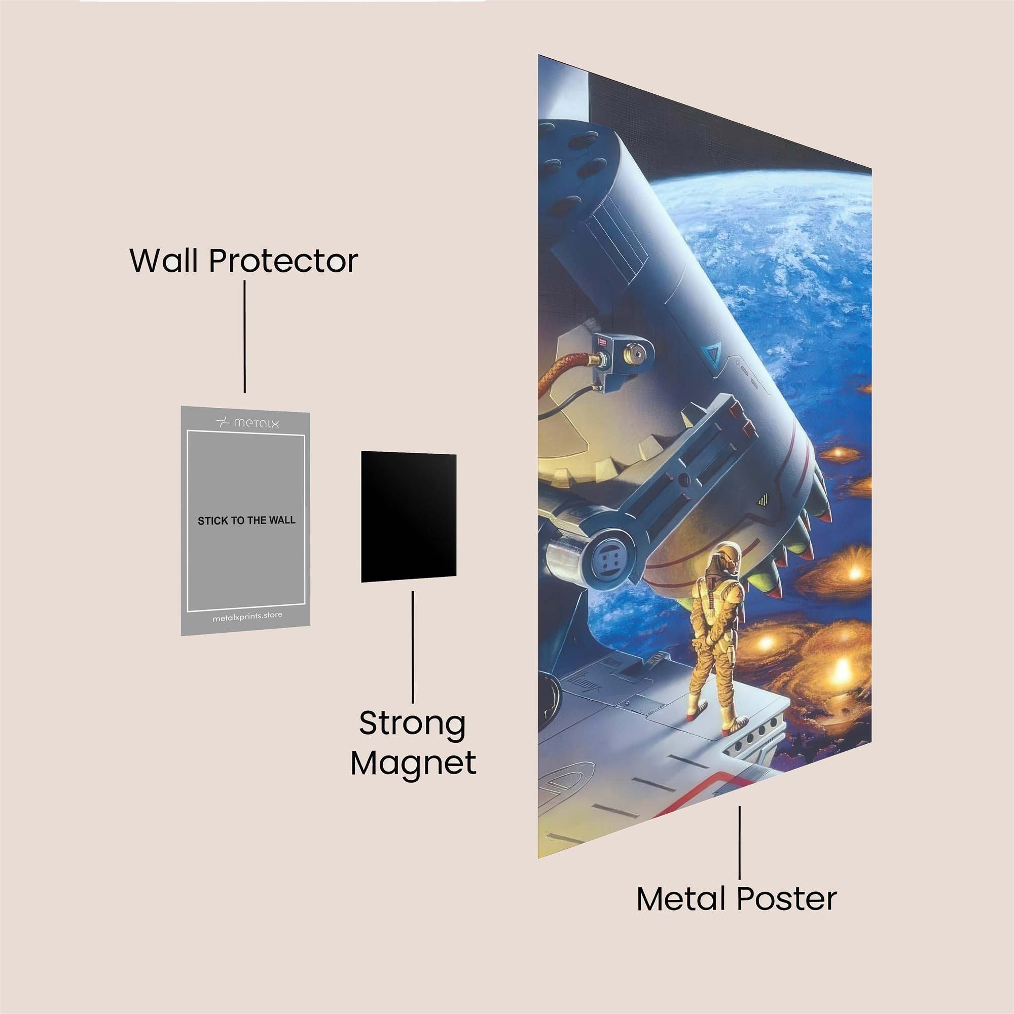 Cosmic Vigilance Safe Wall Magnetic / M