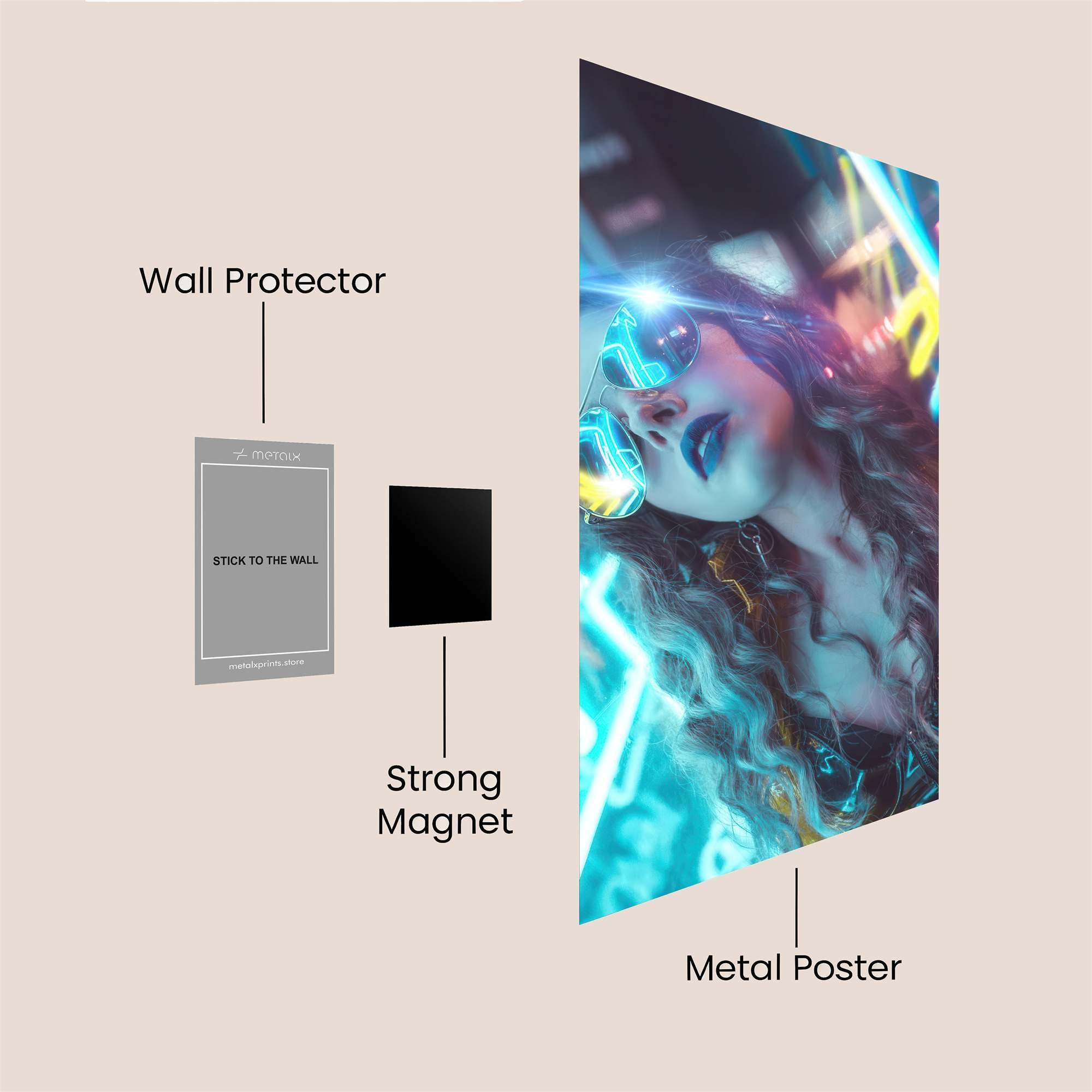 Neon Reverie Safe Wall Magnetic / M