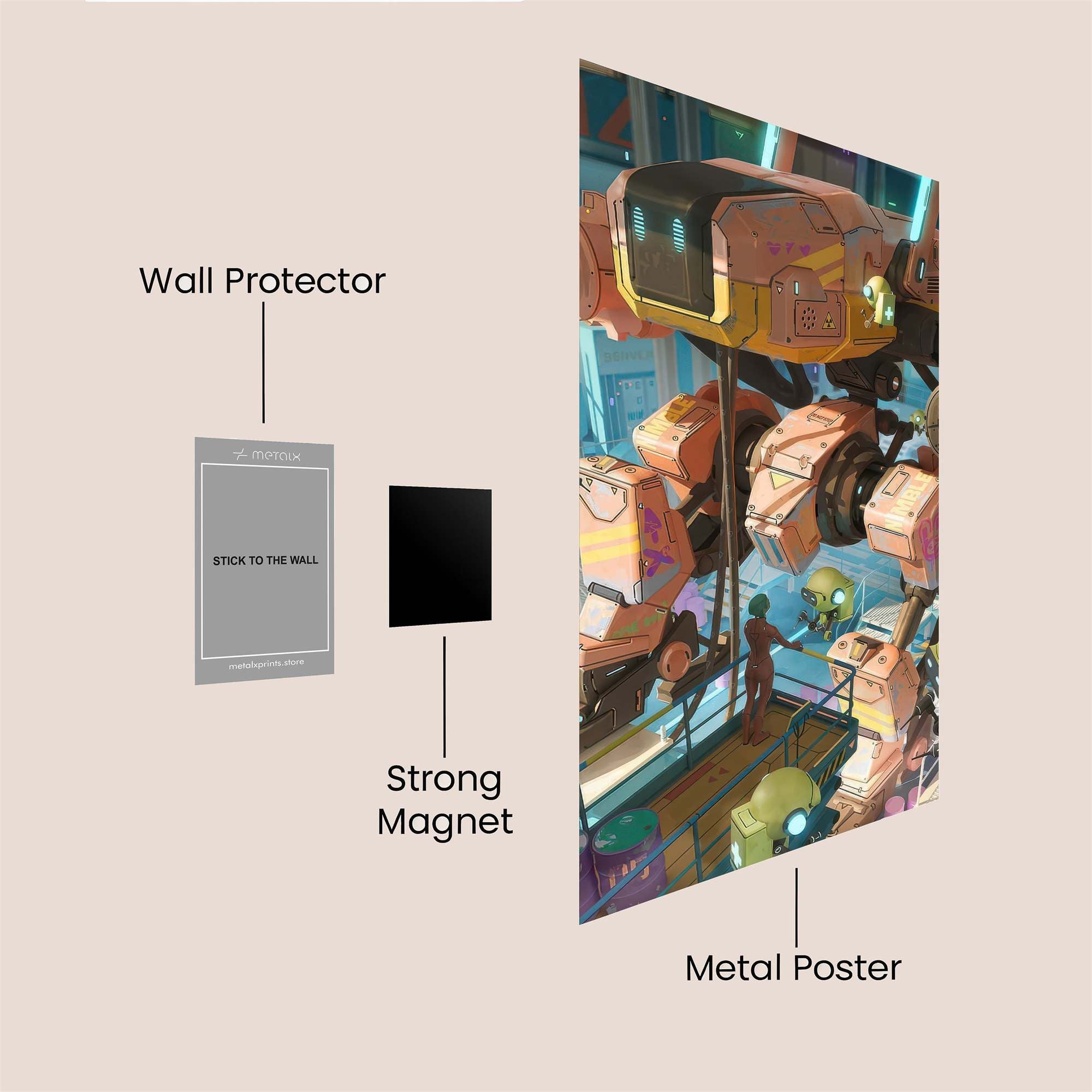 Mech Harmony Safe Wall Magnetic / M