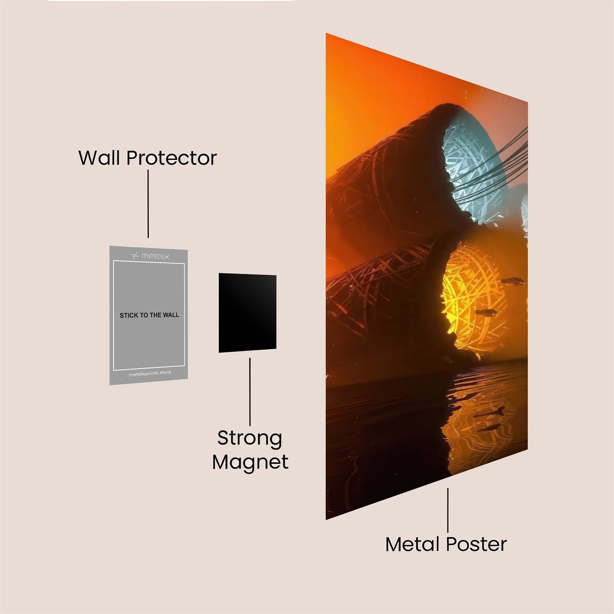 Futuristic Abyss Safe Wall Magnetic / M