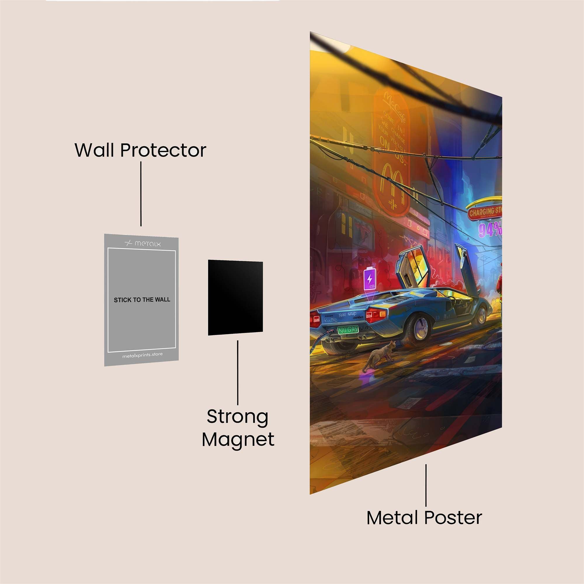 Electric Vibrance Safe Wall Magnetic / M