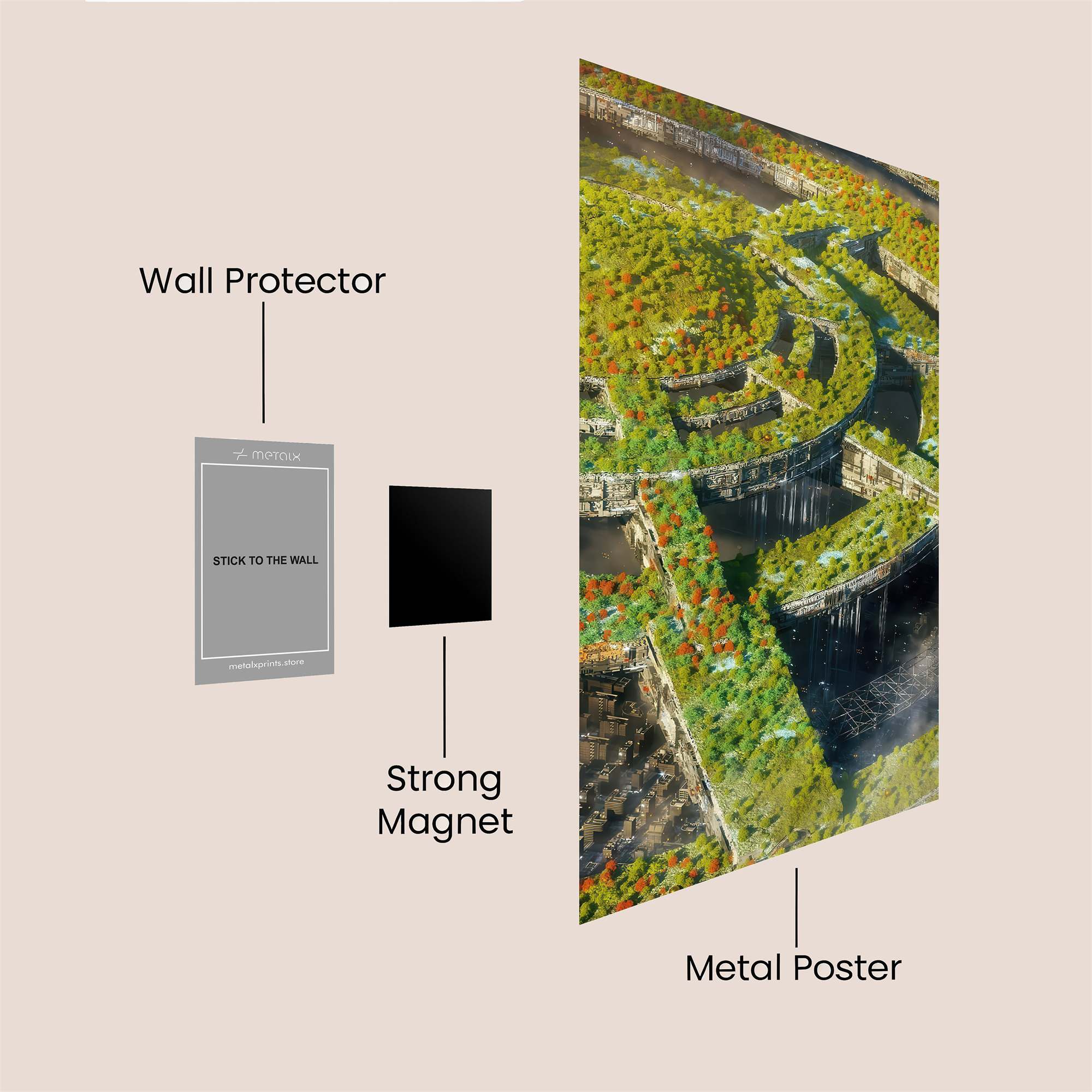 Verdant Spiral Safe Wall Magnetic / M
