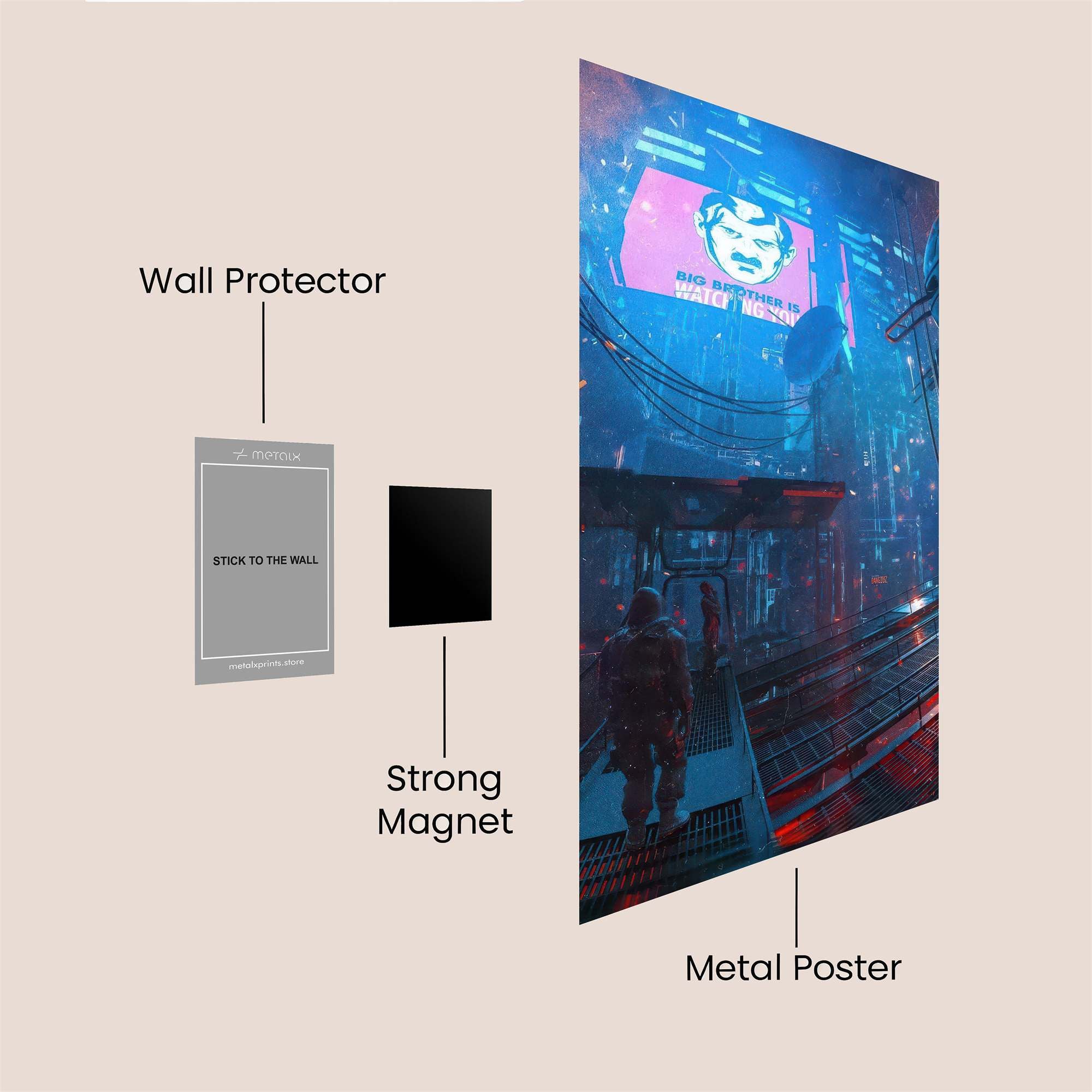Dystopian Gaze Safe Wall Magnetic / M