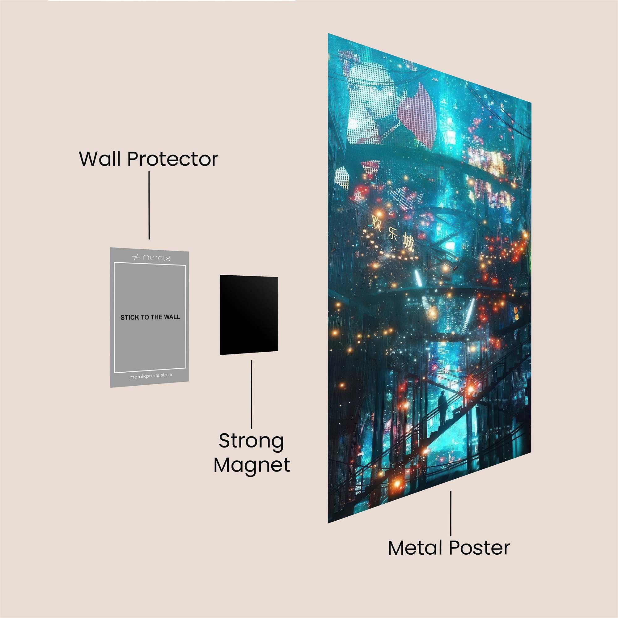Cyber Glow Safe Wall Magnetic / M