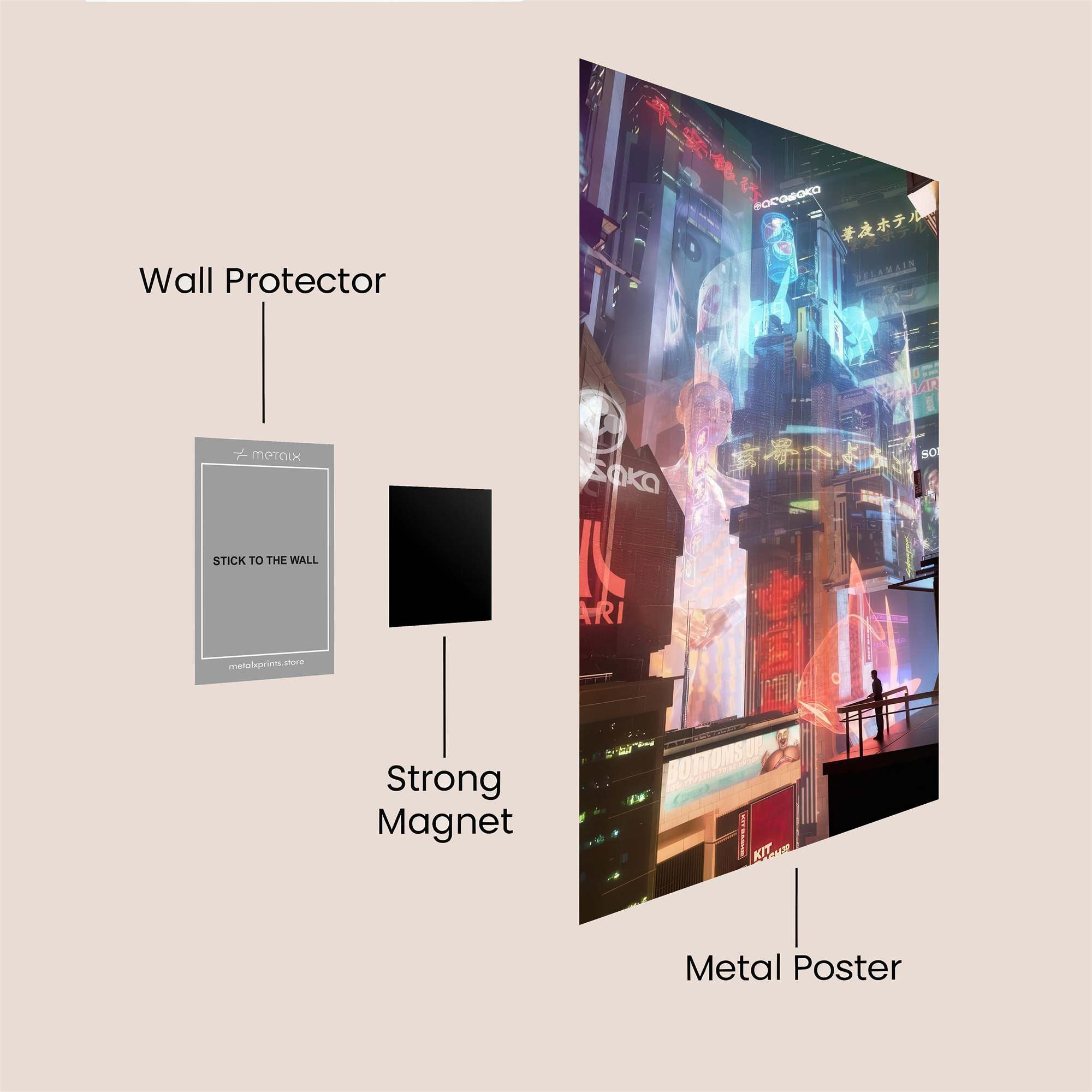 Neon Dreams Safe Wall Magnetic / M