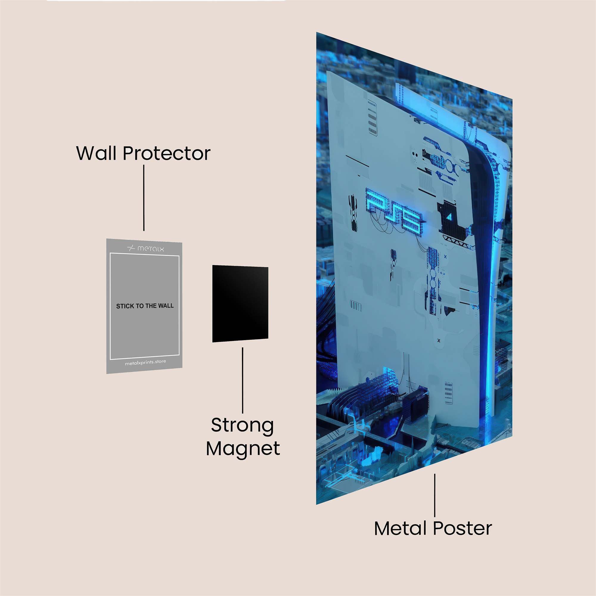 PS5 Futurism Safe Wall Magnetic / M