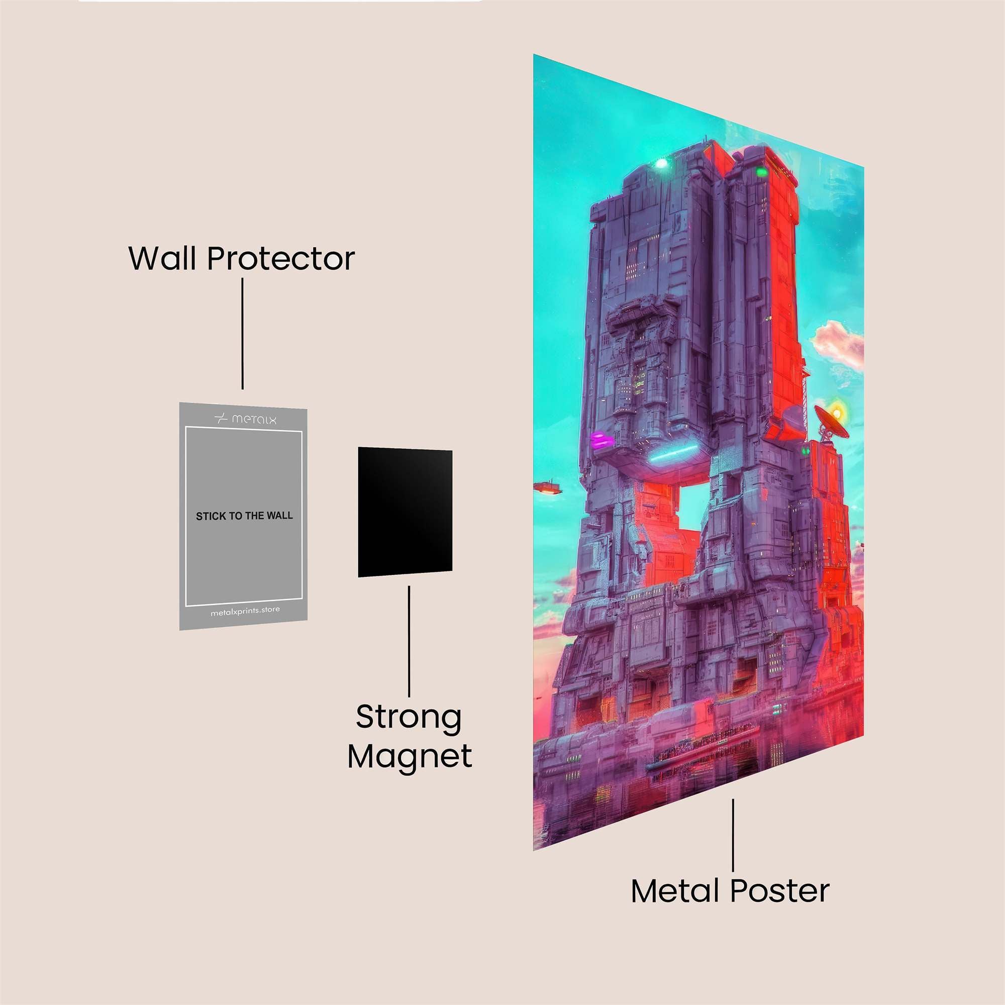 Neon Citadel Safe Wall Magnetic / M