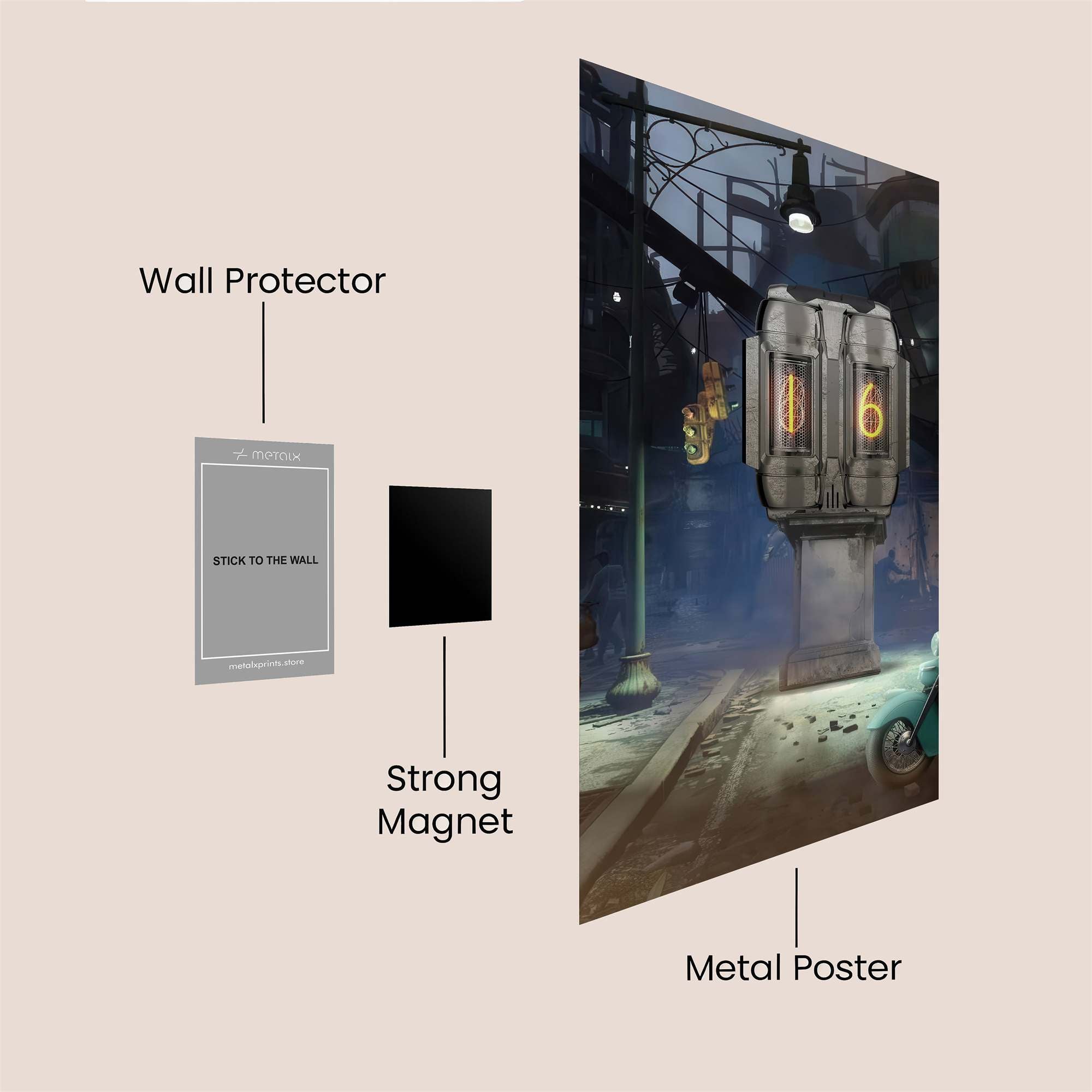 Neon Intrigue Safe Wall Magnetic / M