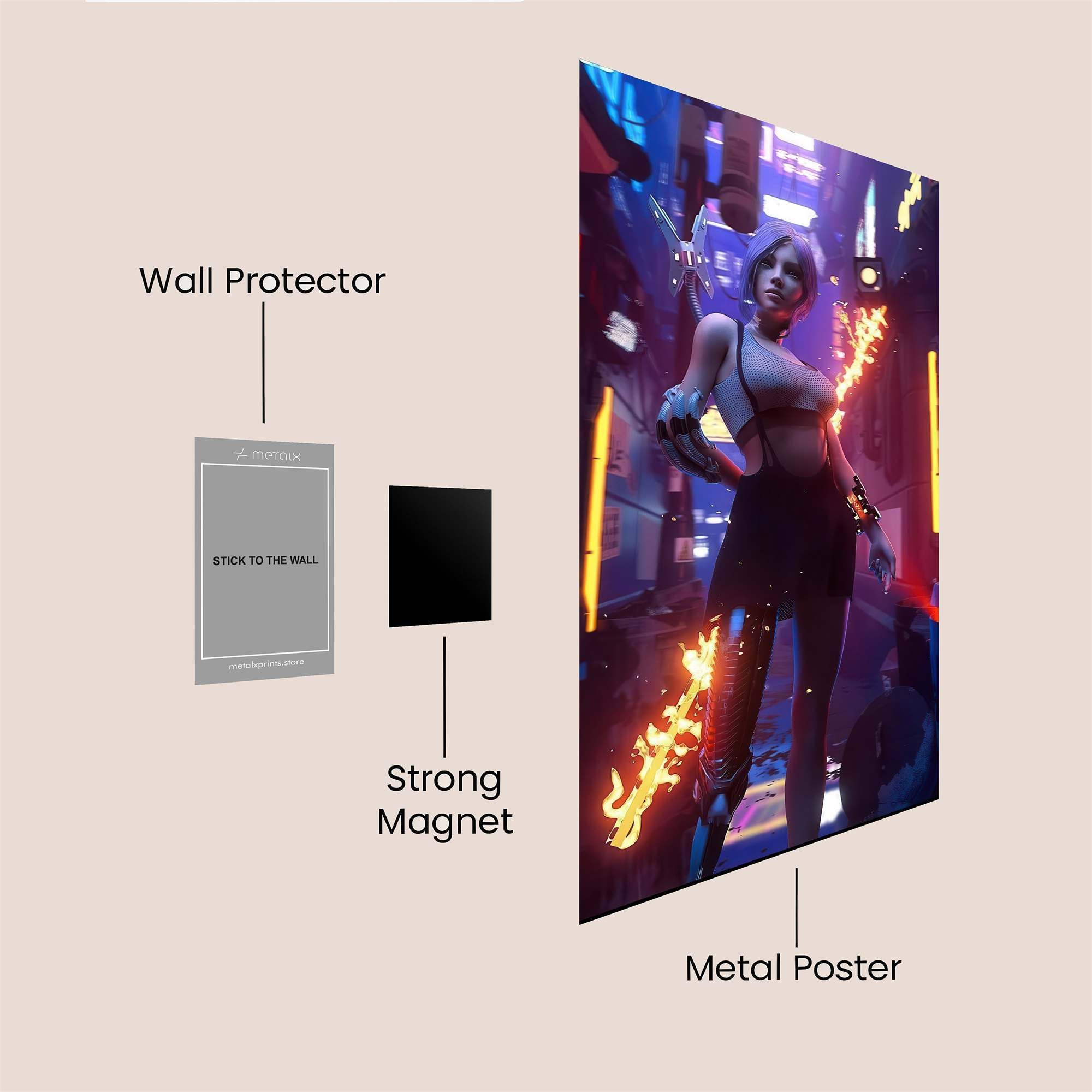 Cybernetic Blaze Safe Wall Magnetic / M