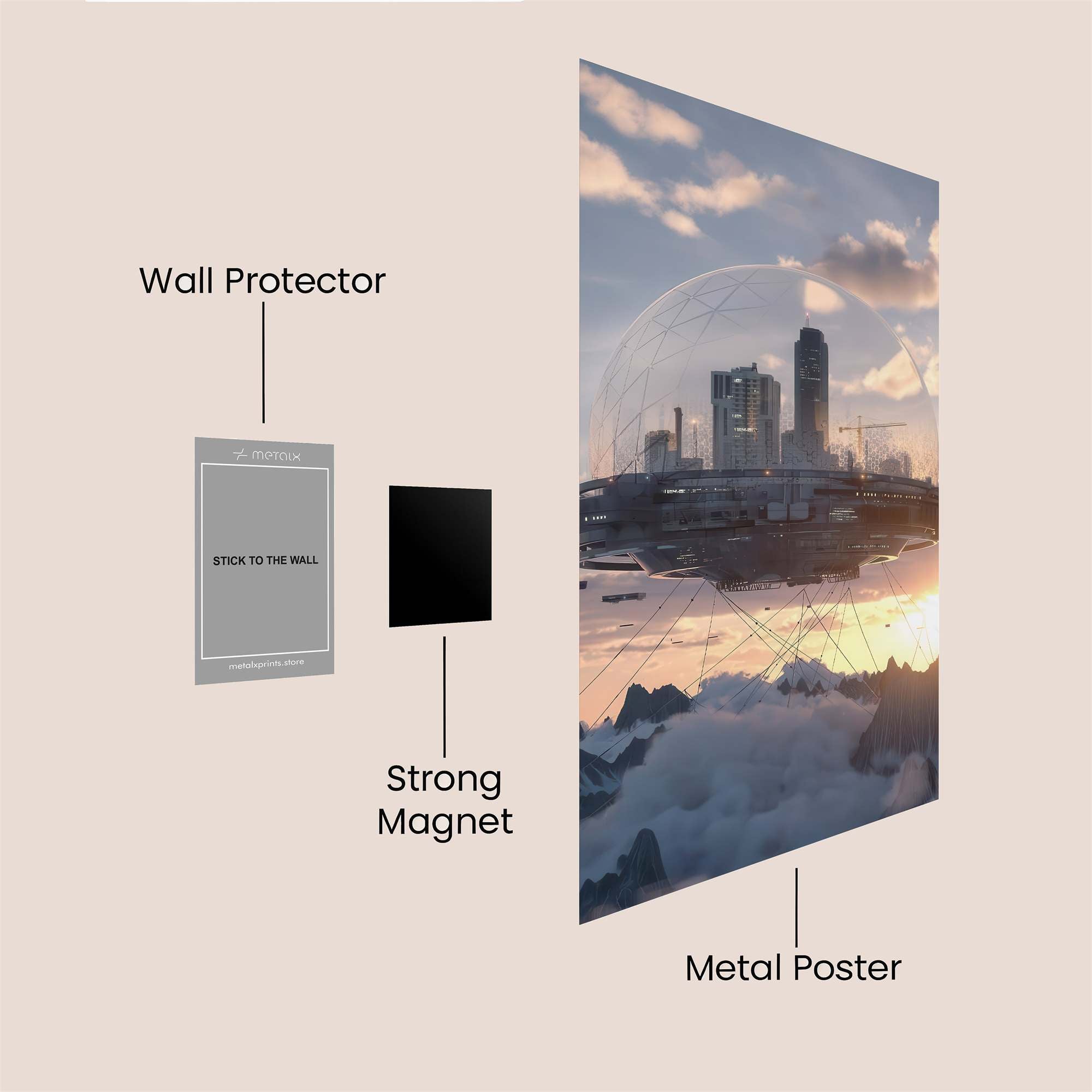 Skyward Haven Safe Wall Magnetic / M