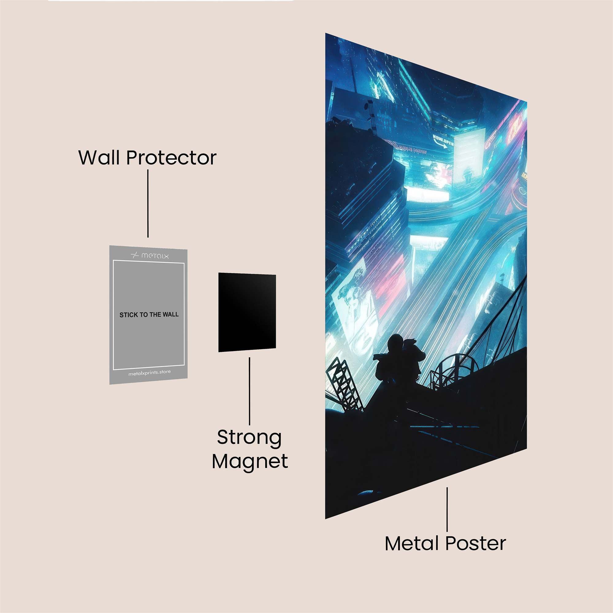 Neon Heights Safe Wall Magnetic / M