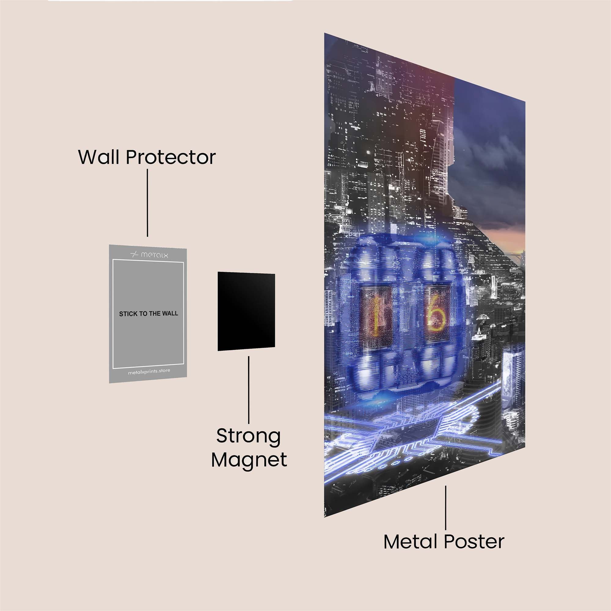 Futuristic Dynamo Safe Wall Magnetic / M