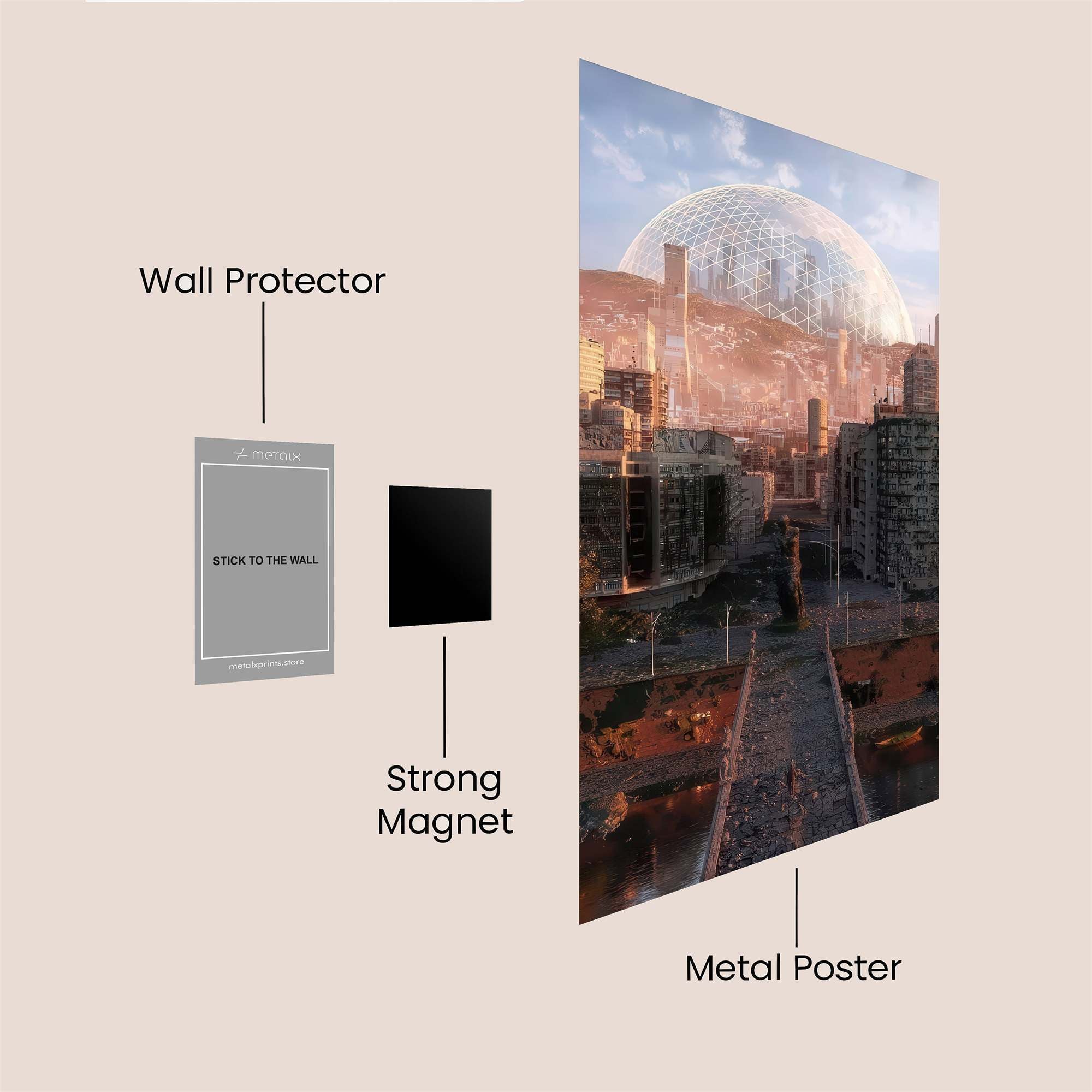 Futuristic Silence Safe Wall Magnetic / M