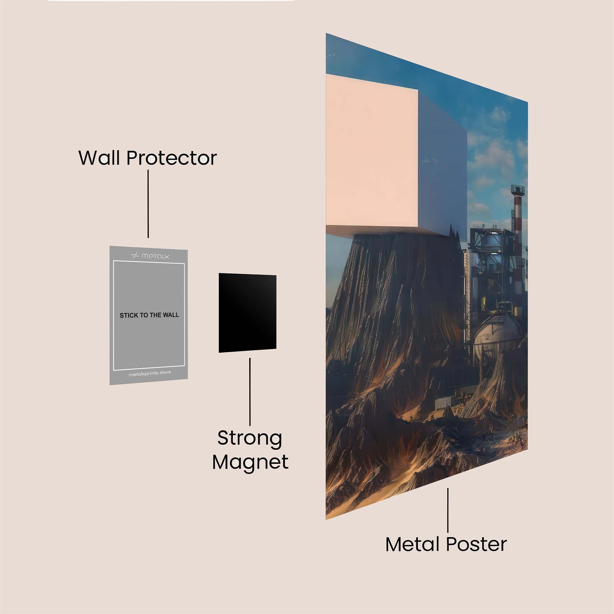 Cube Intrigue Safe Wall Magnetic / M