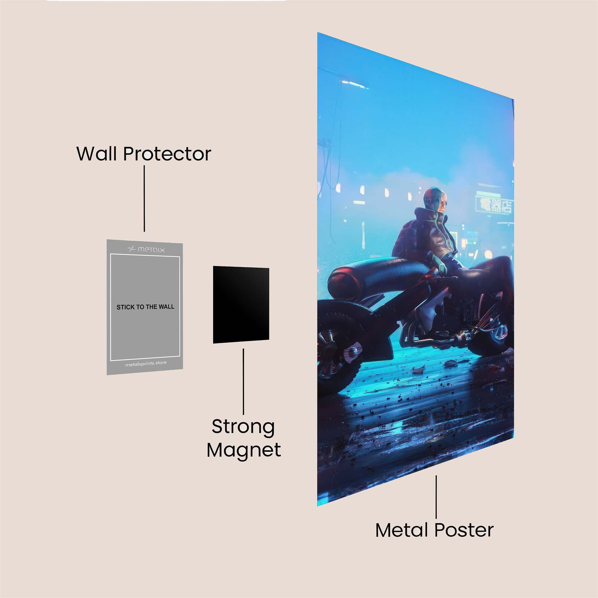 Neon Serenity Safe Wall Magnetic / M