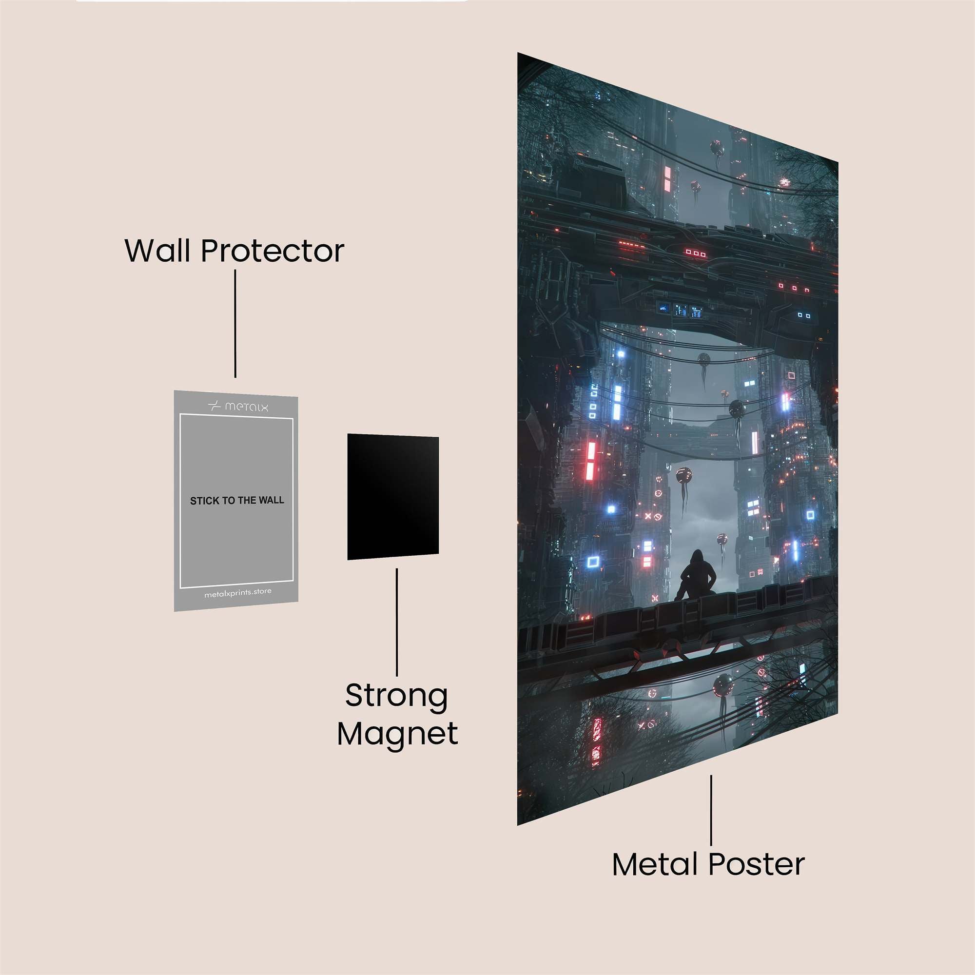 Cybercity Gloomscape Safe Wall Magnetic / M