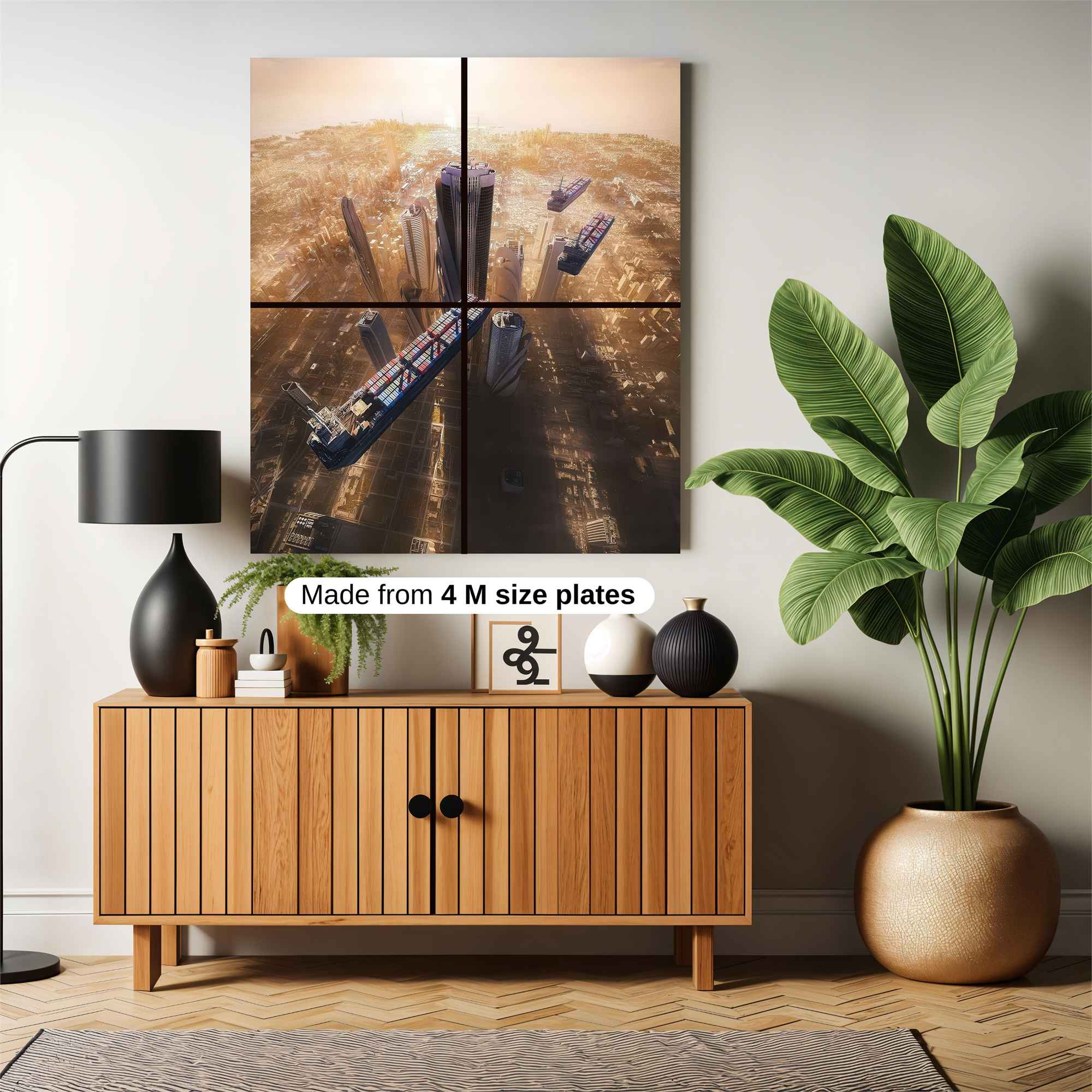 Floating Metropolis Safe Wall Magnetic / M