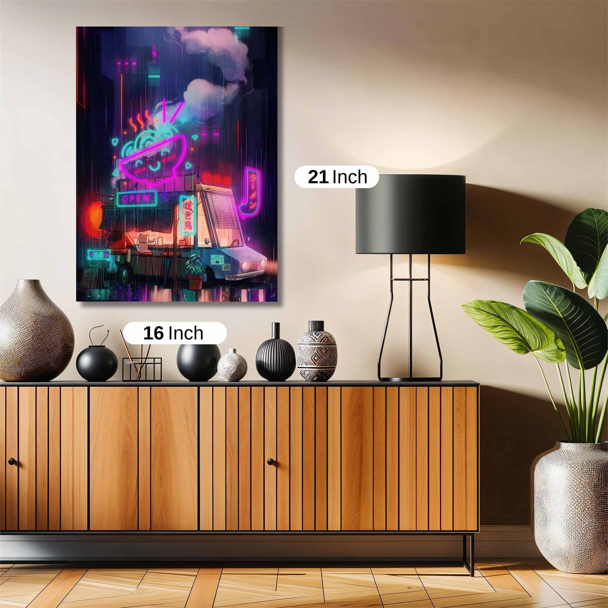 Neon Noodlescape Safe Wall Magnetic / M