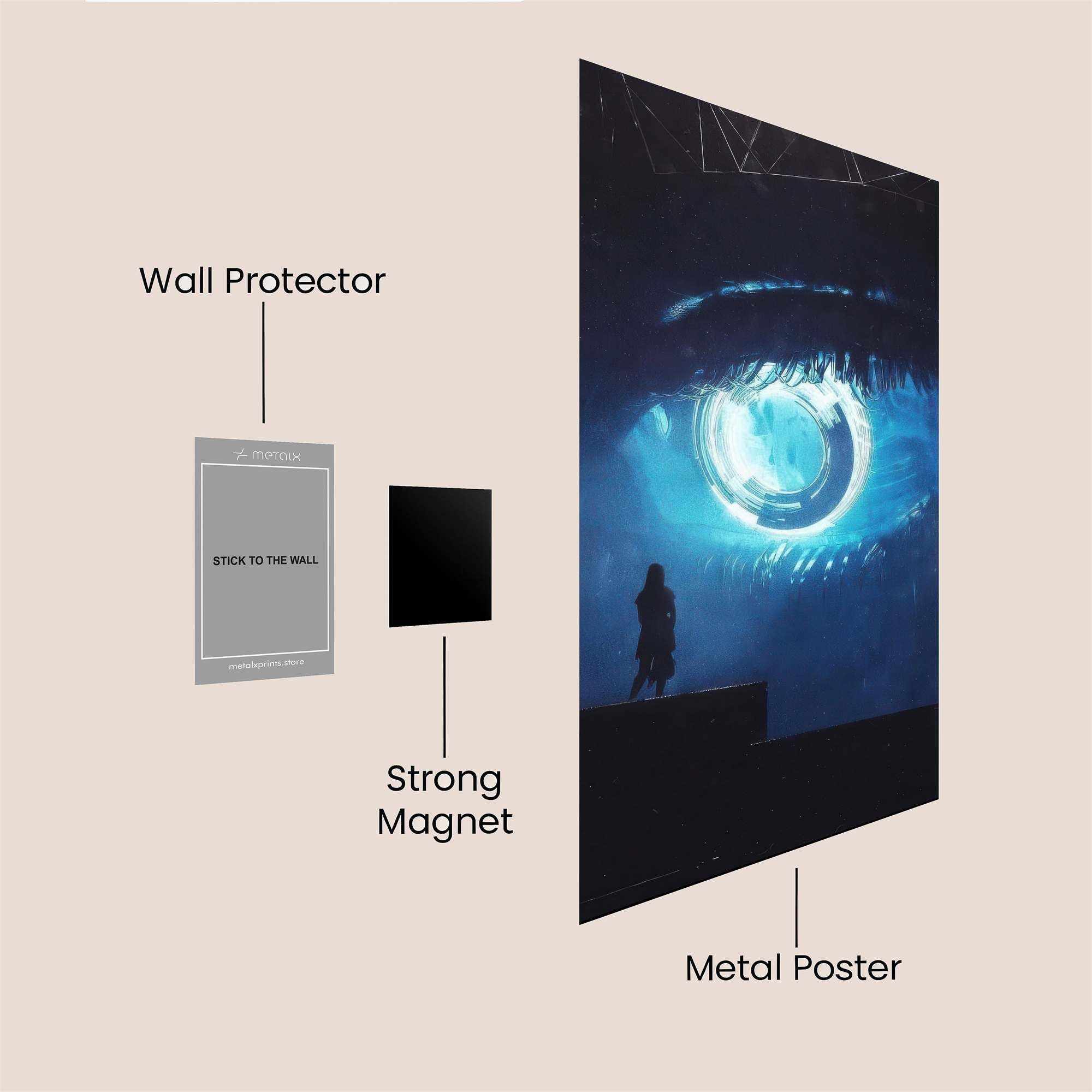 Giant Gaze Safe Wall Magnetic / M
