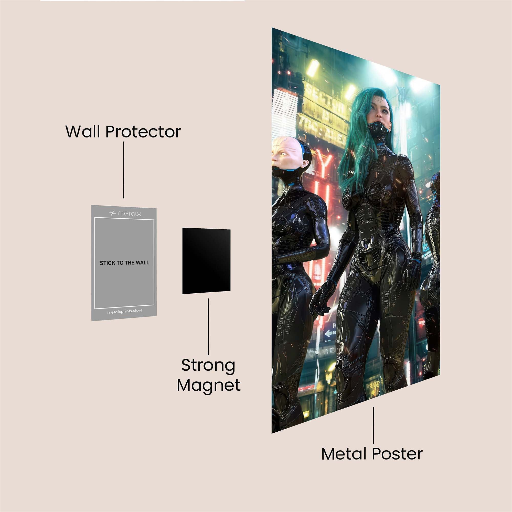 Neon Warriors Safe Wall Magnetic / M