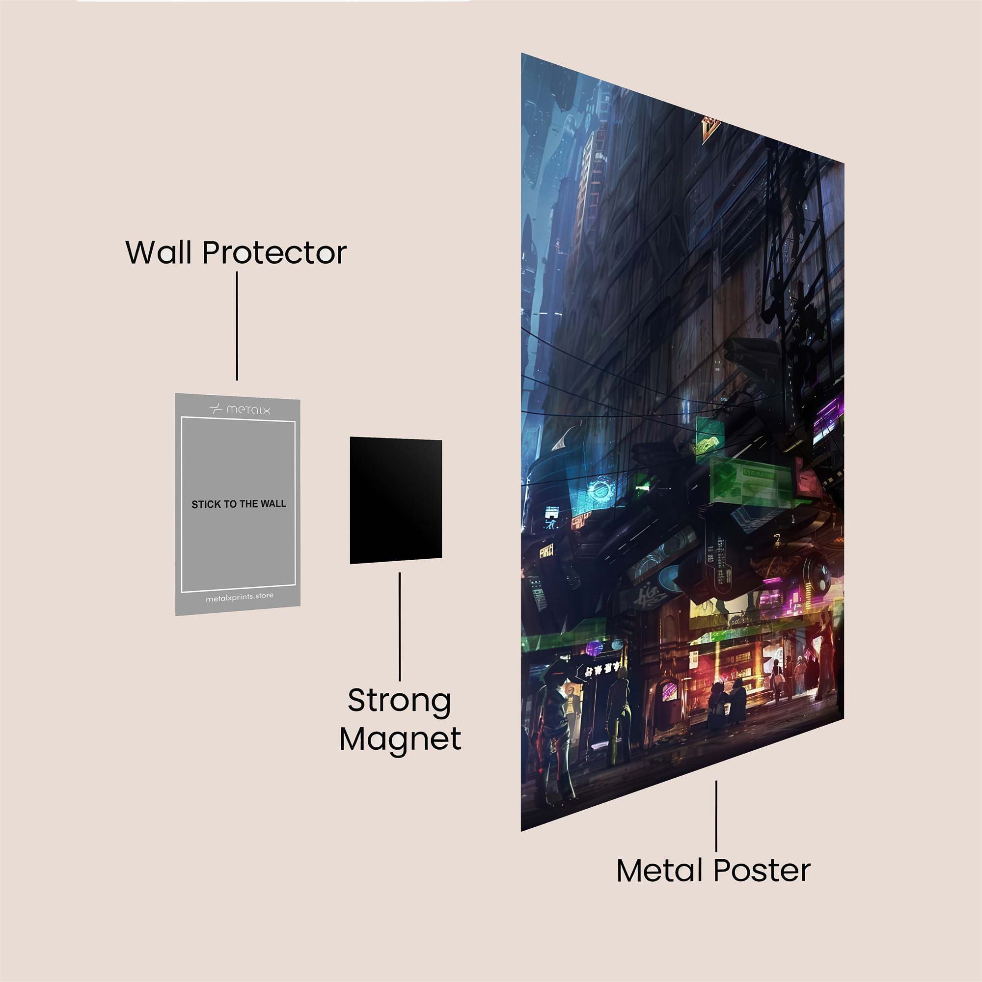 Neon Reverie Safe Wall Magnetic / M