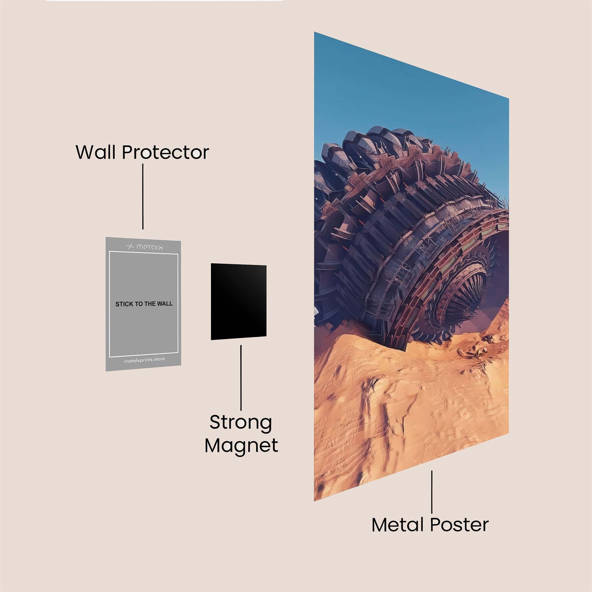 Fallen Colossus Safe Wall Magnetic / M