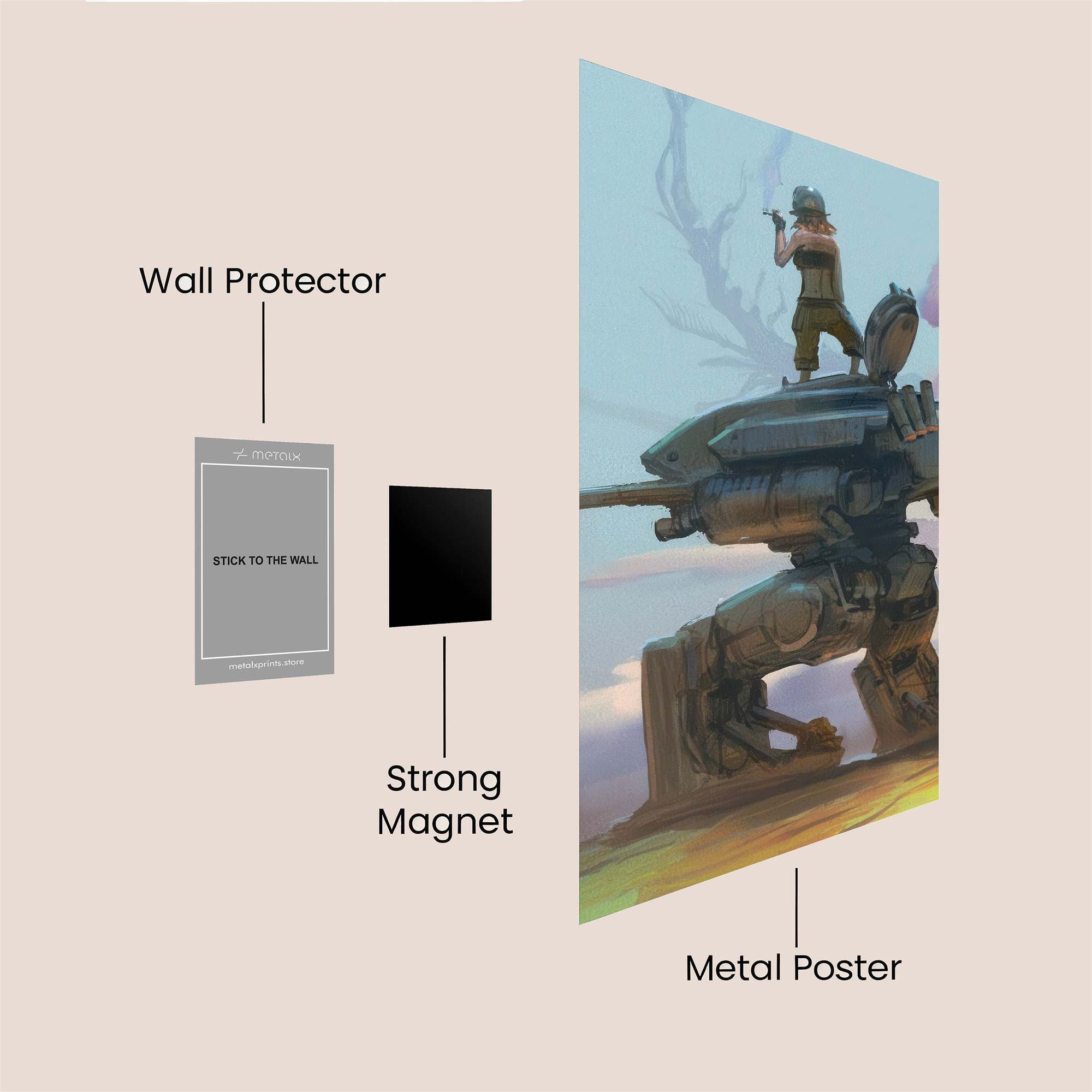 Mech Sentinels Safe Wall Magnetic / M