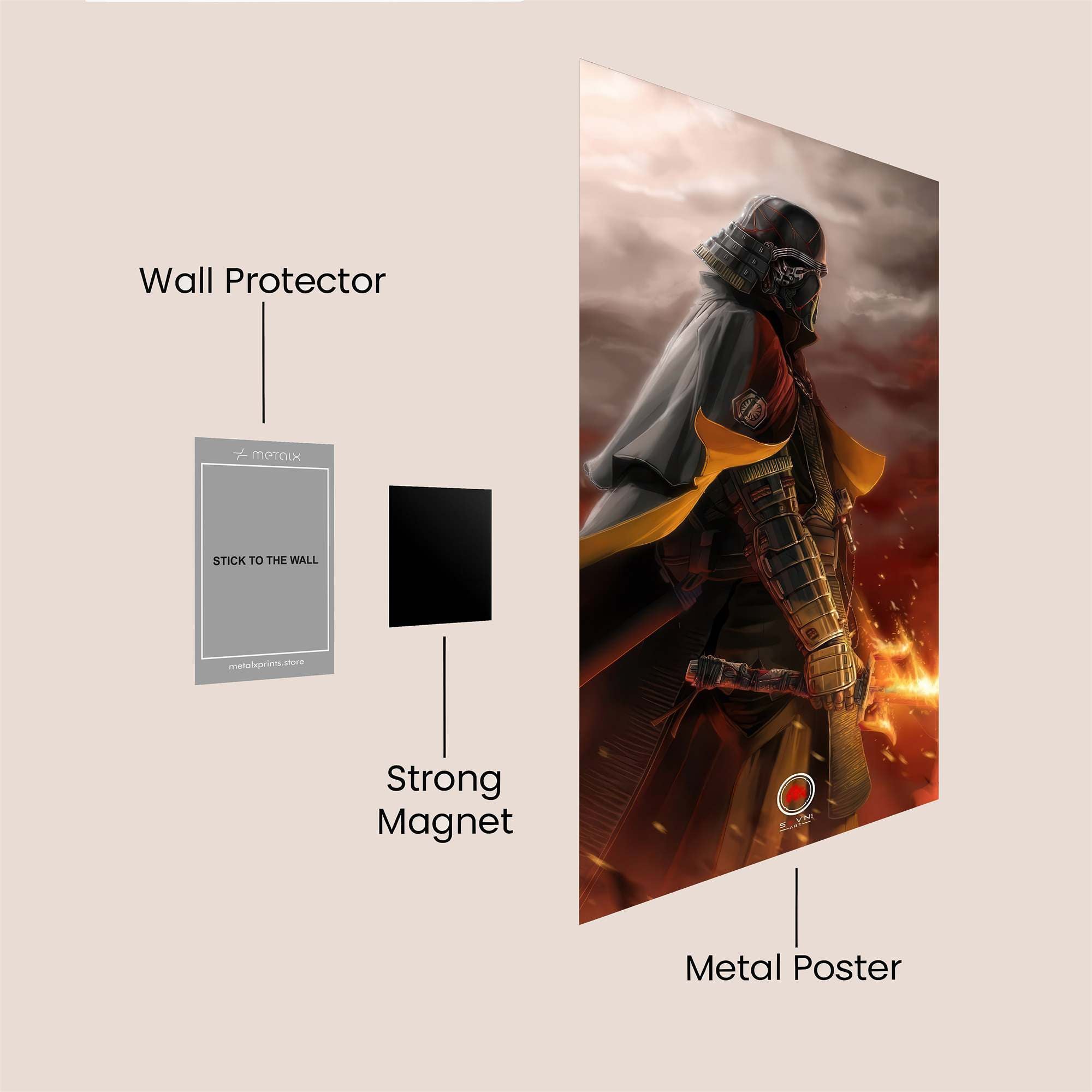 Fiery Vanguard Safe Wall Magnetic / M