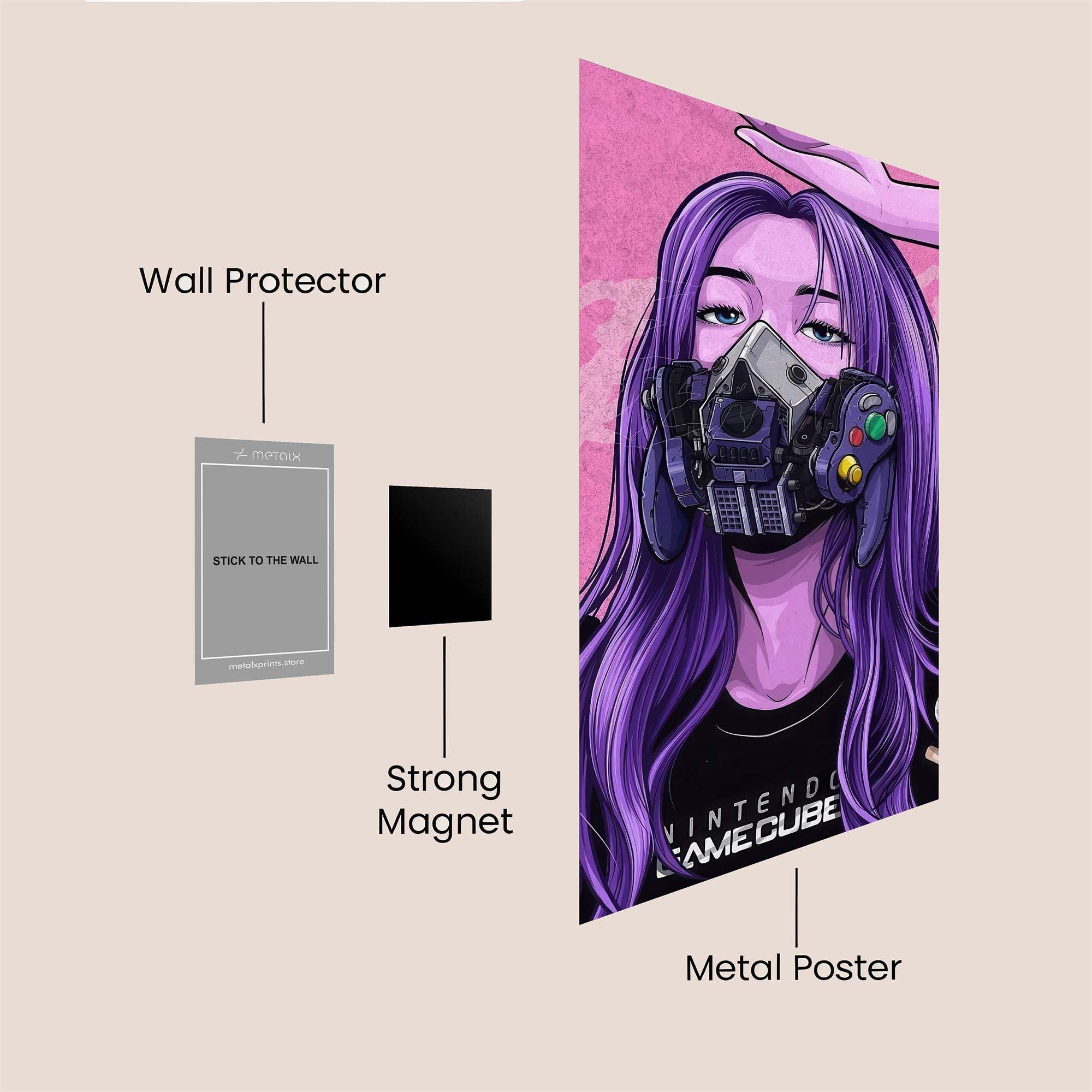 Gamecube Vibes Safe Wall Magnetic / M