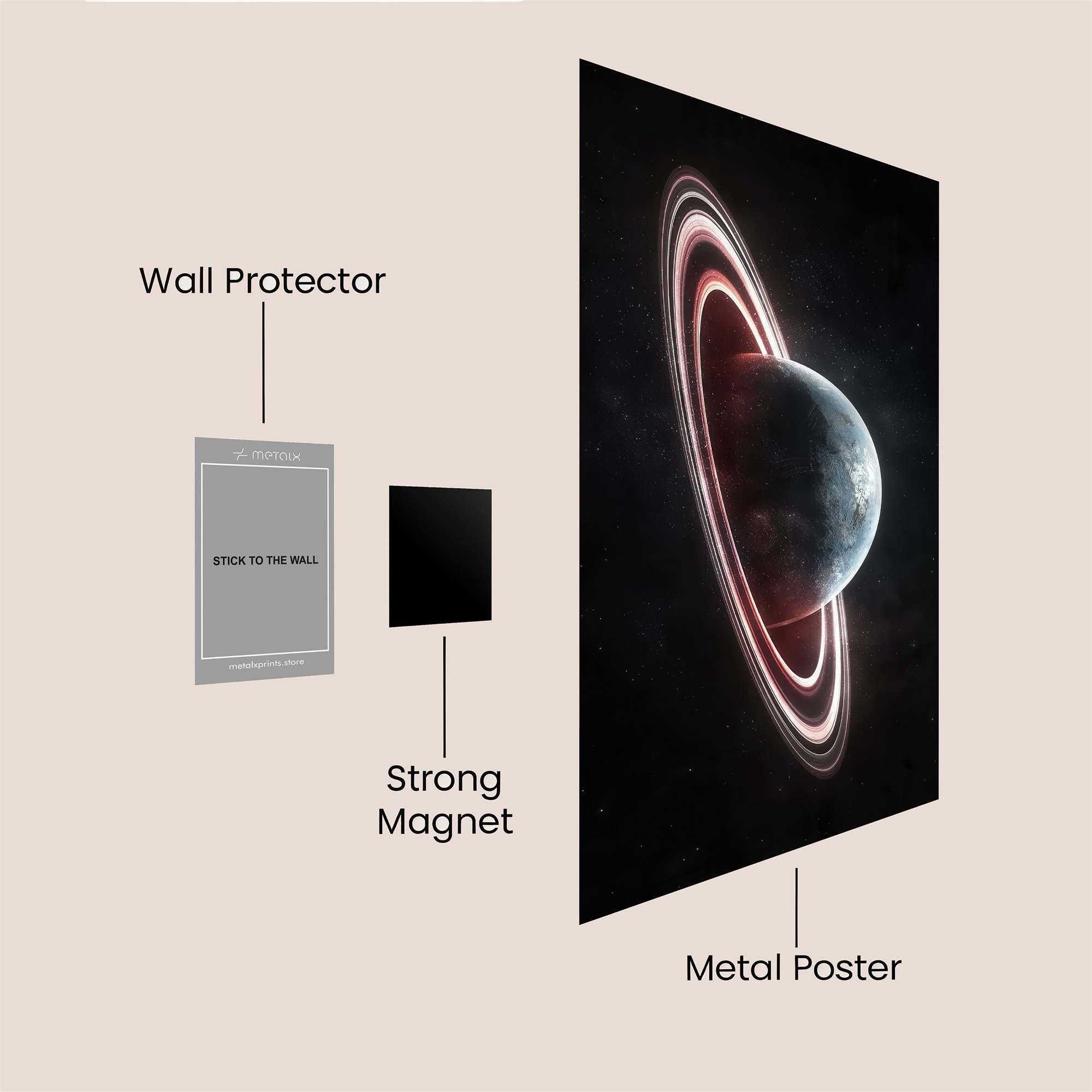 Saturn Gleam Safe Wall Magnetic / M