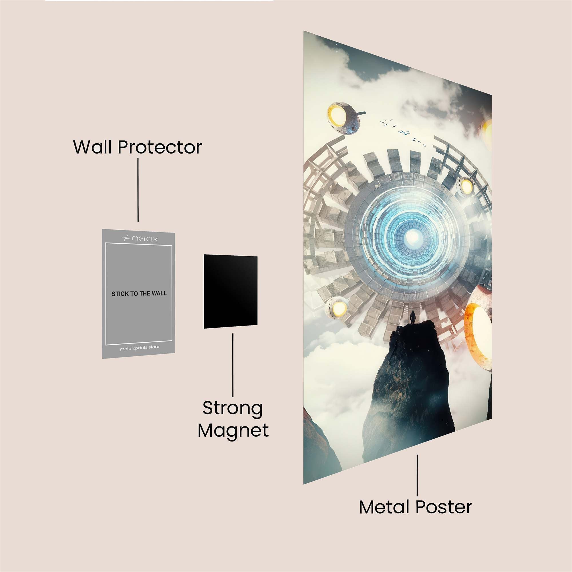 Skyward Mystery Safe Wall Magnetic / M