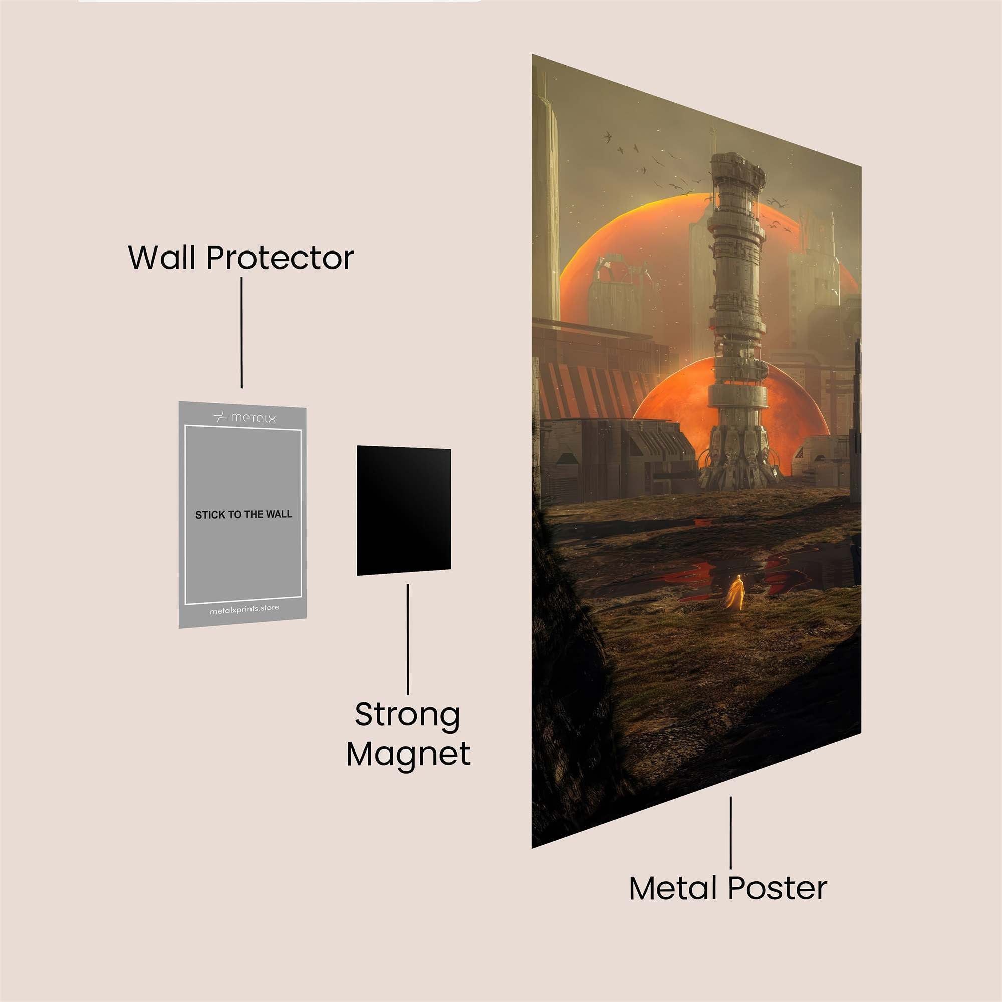 Futuristic Reverie Safe Wall Magnetic / M
