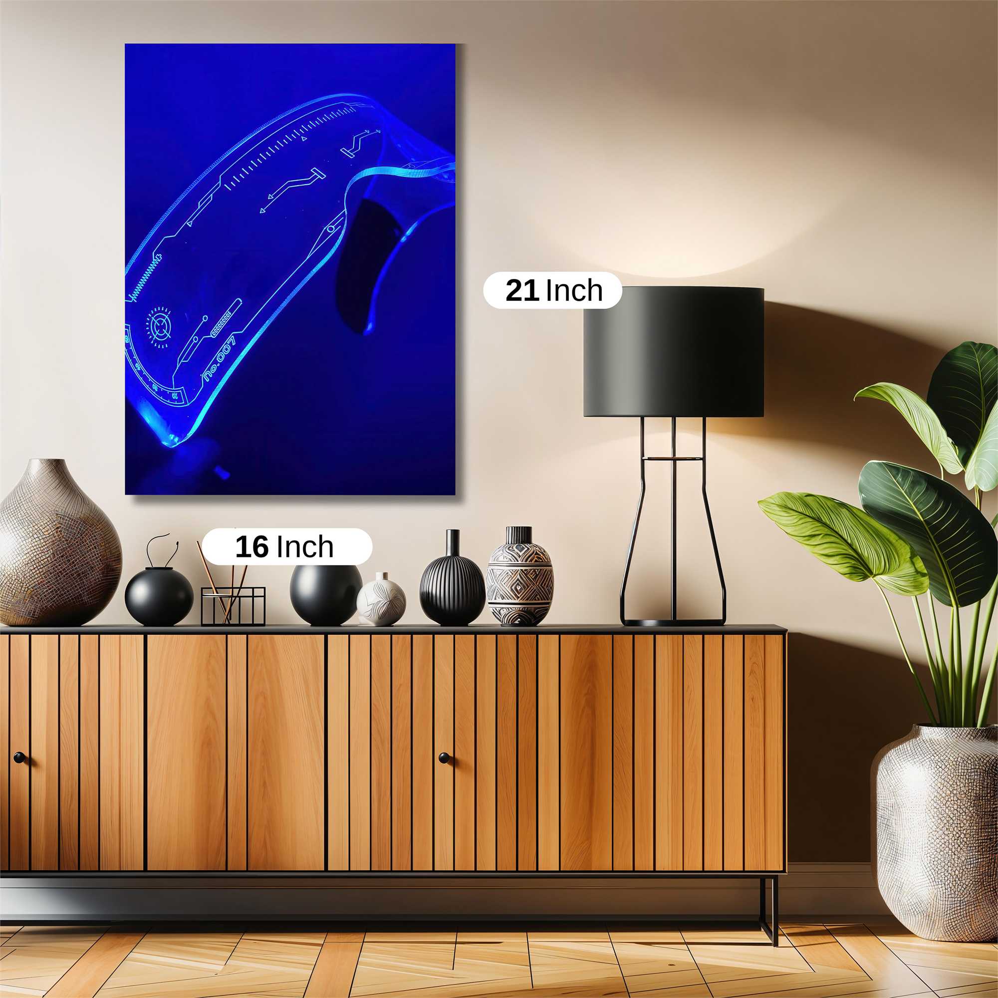 Futuristic Glow Safe Wall Magnetic / M