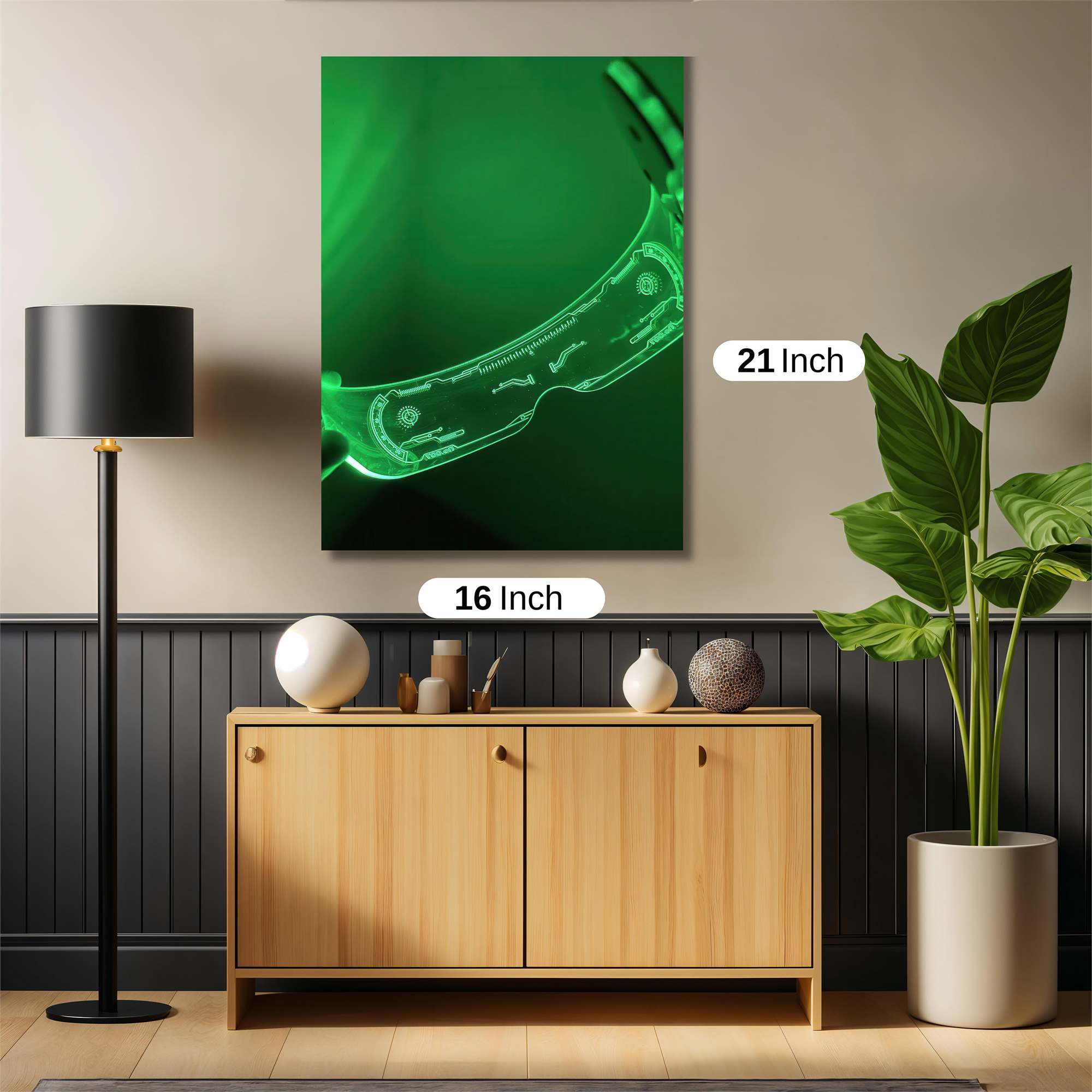 Futuristic Glow Safe Wall Magnetic / M