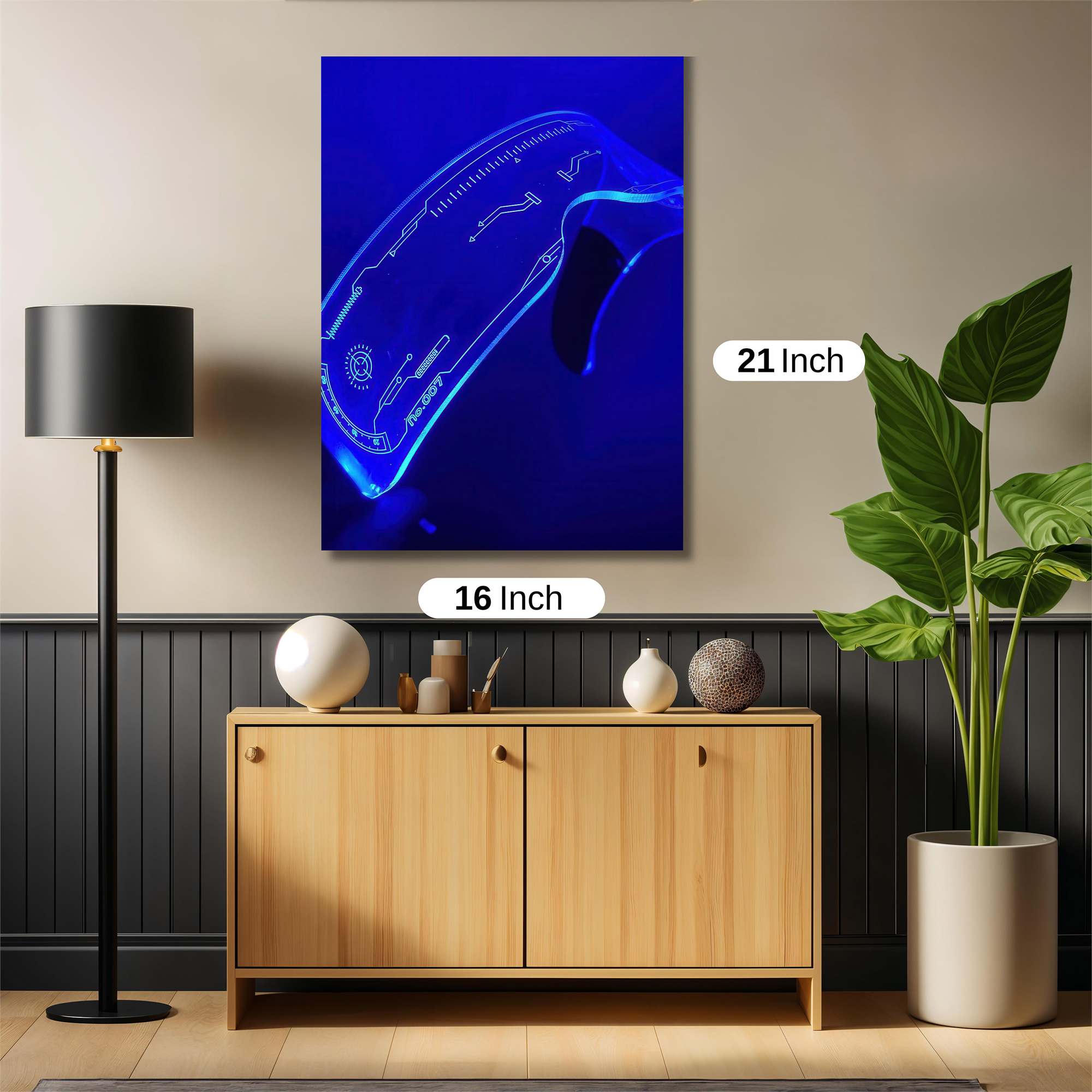 Futuristic Glow Safe Wall Magnetic / M