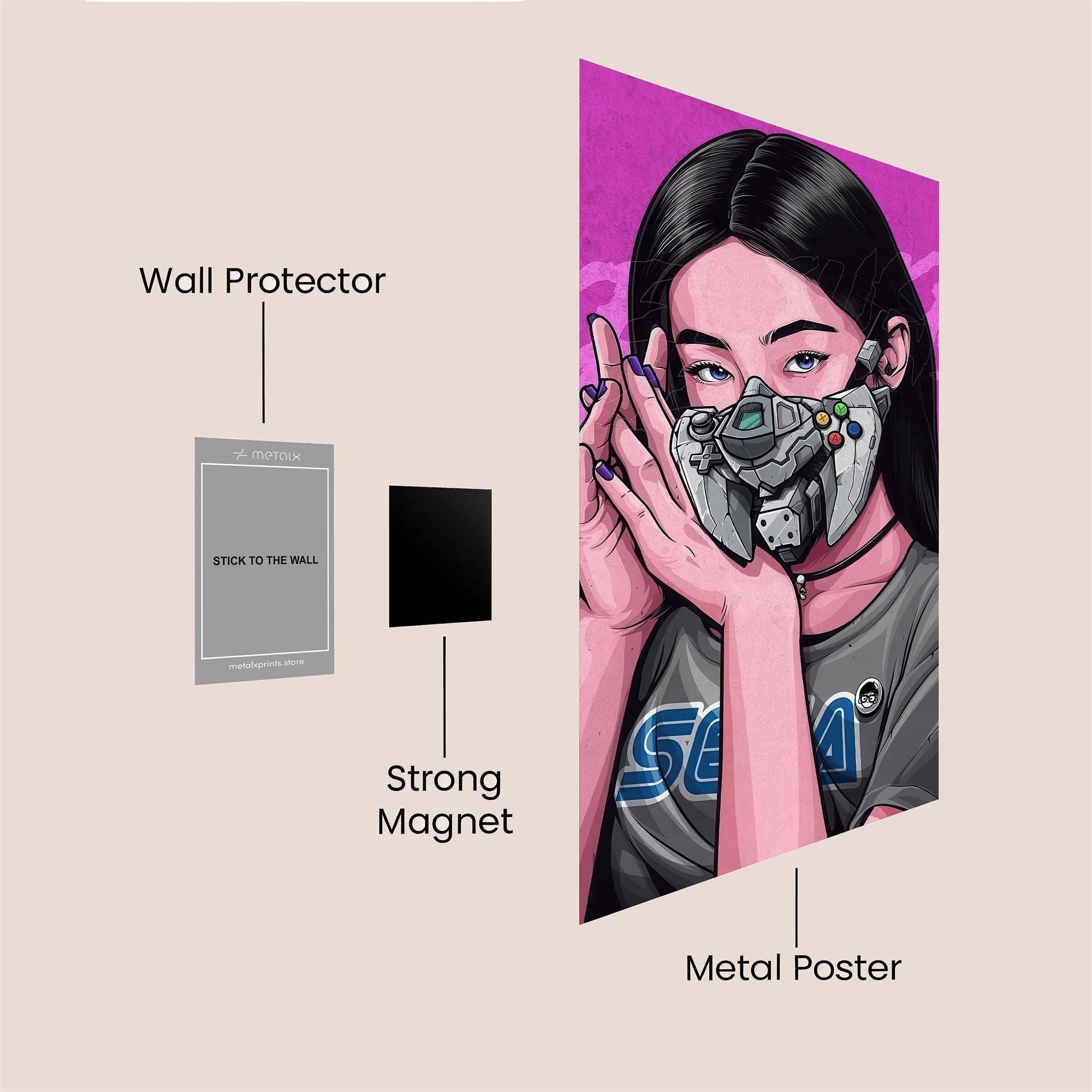 Gamer Mystery Safe Wall Magnetic / M