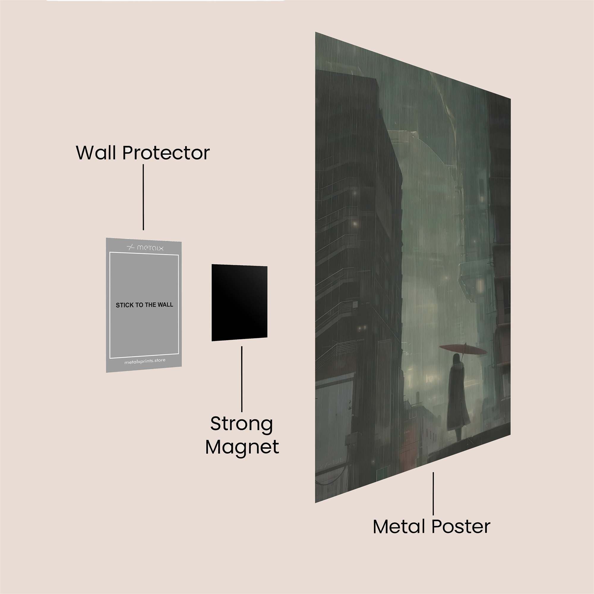 Umbrella Echoes Safe Wall Magnetic / M