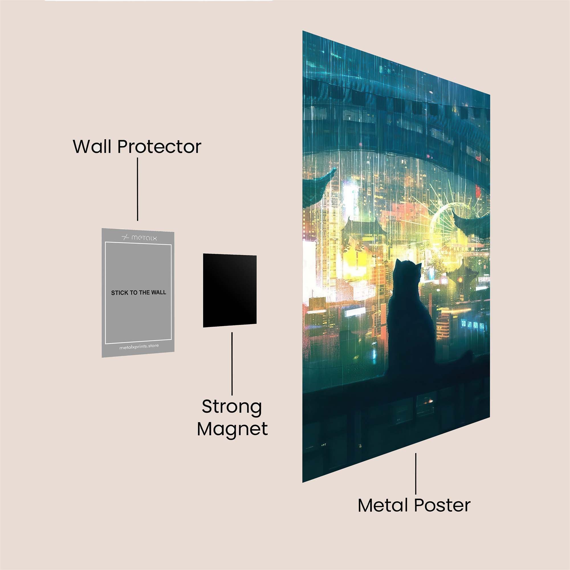 Cat Reverie Safe Wall Magnetic / M