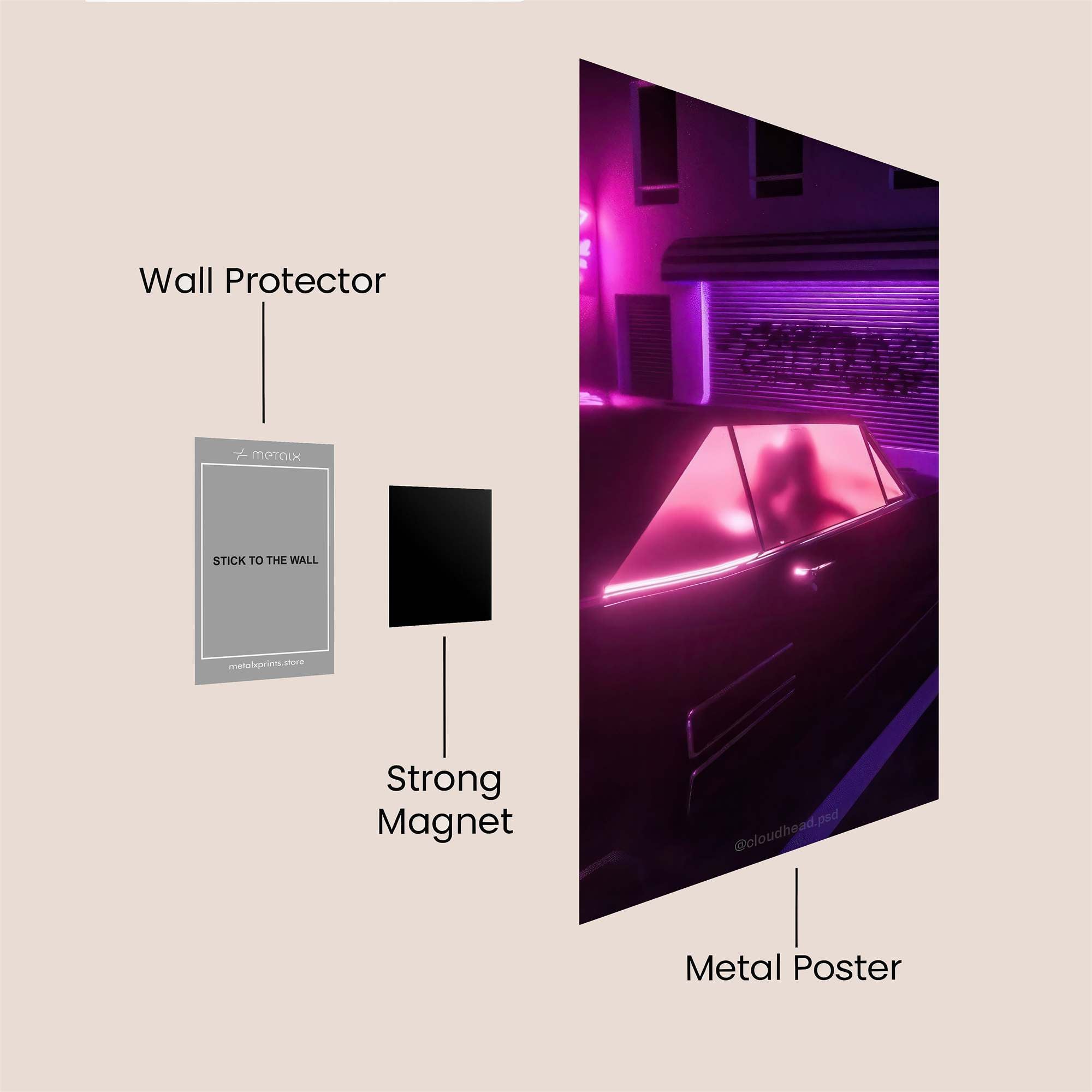 Neon Reverie Safe Wall Magnetic / M