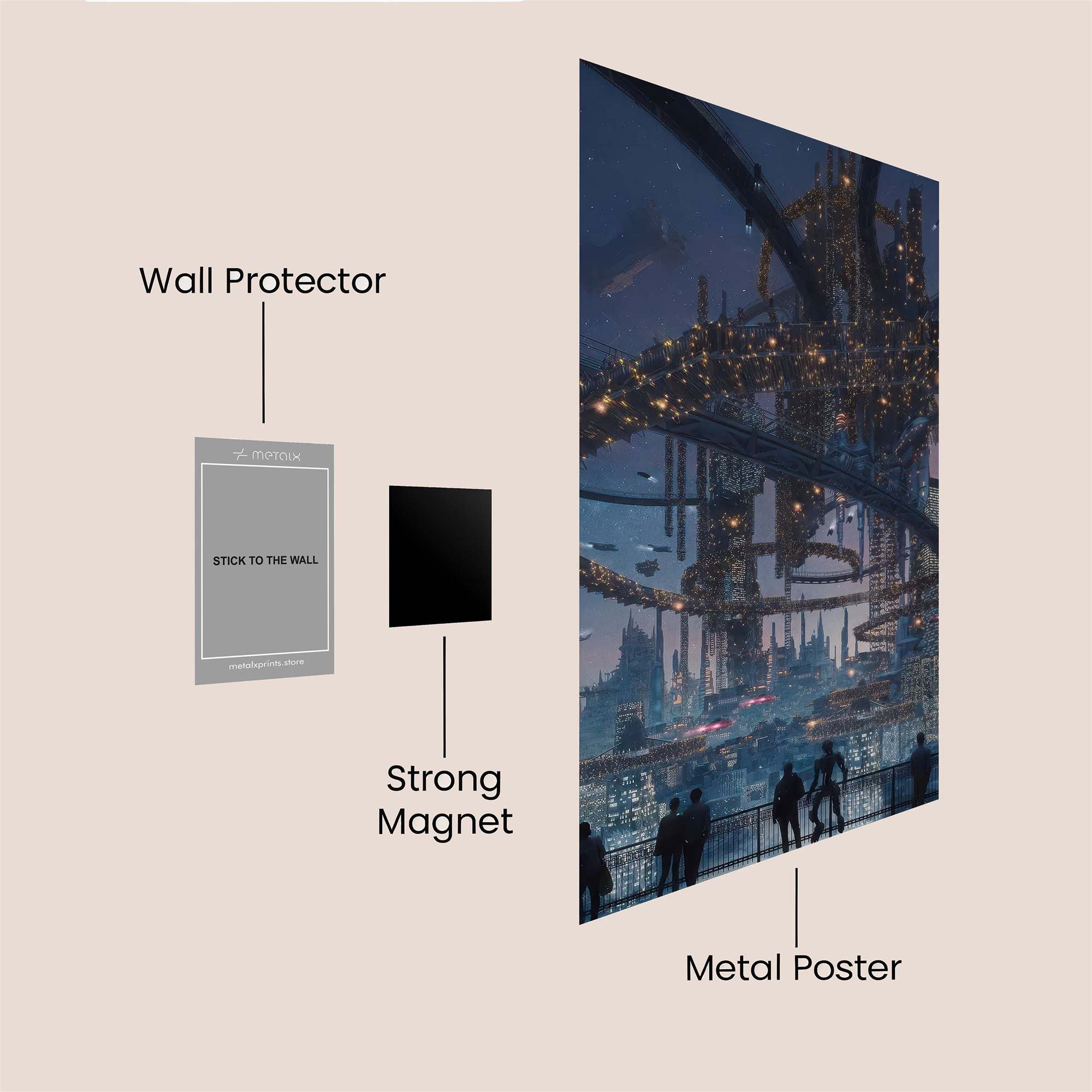 Futuristic Reverie Safe Wall Magnetic / M
