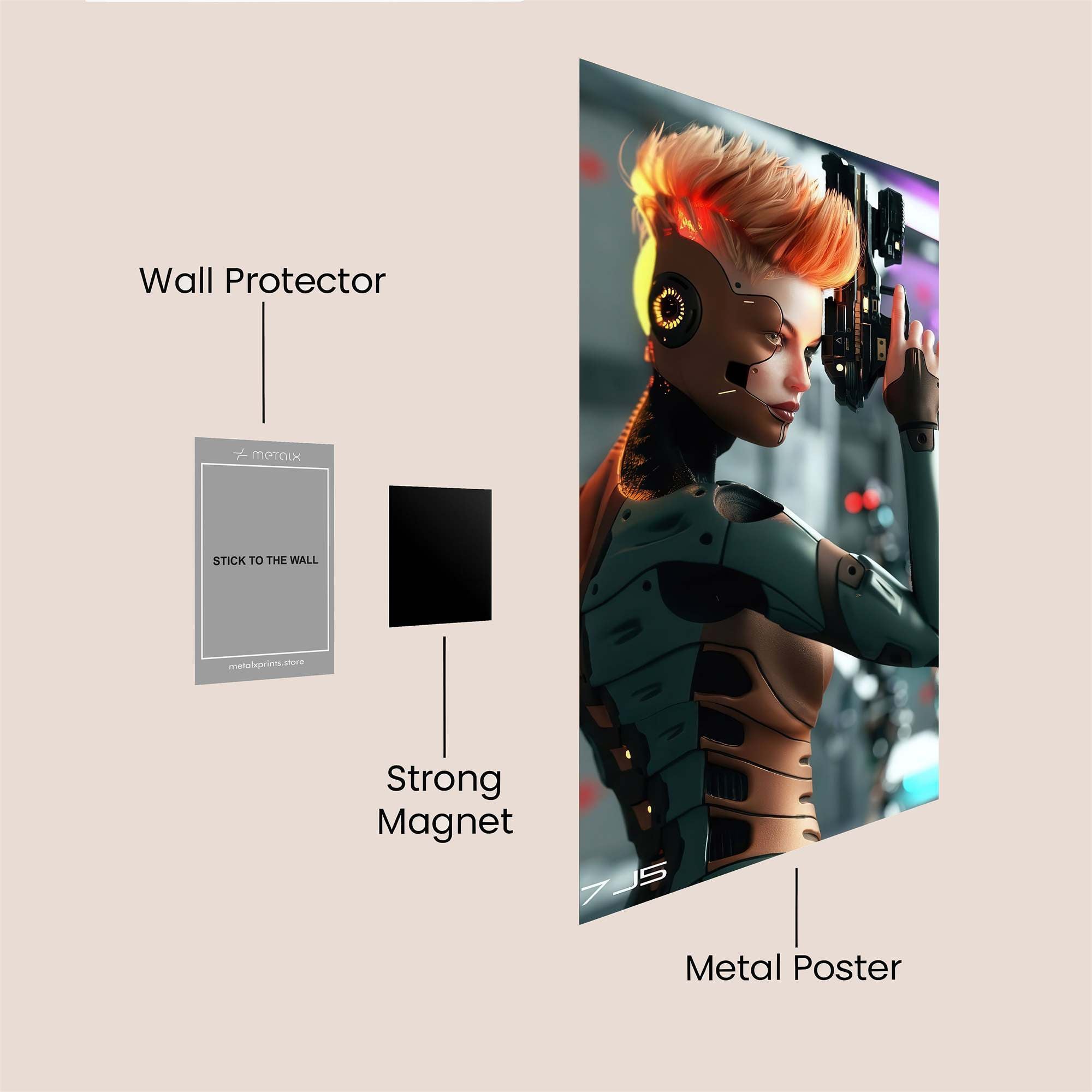 Cyborg Sentinel Safe Wall Magnetic / M
