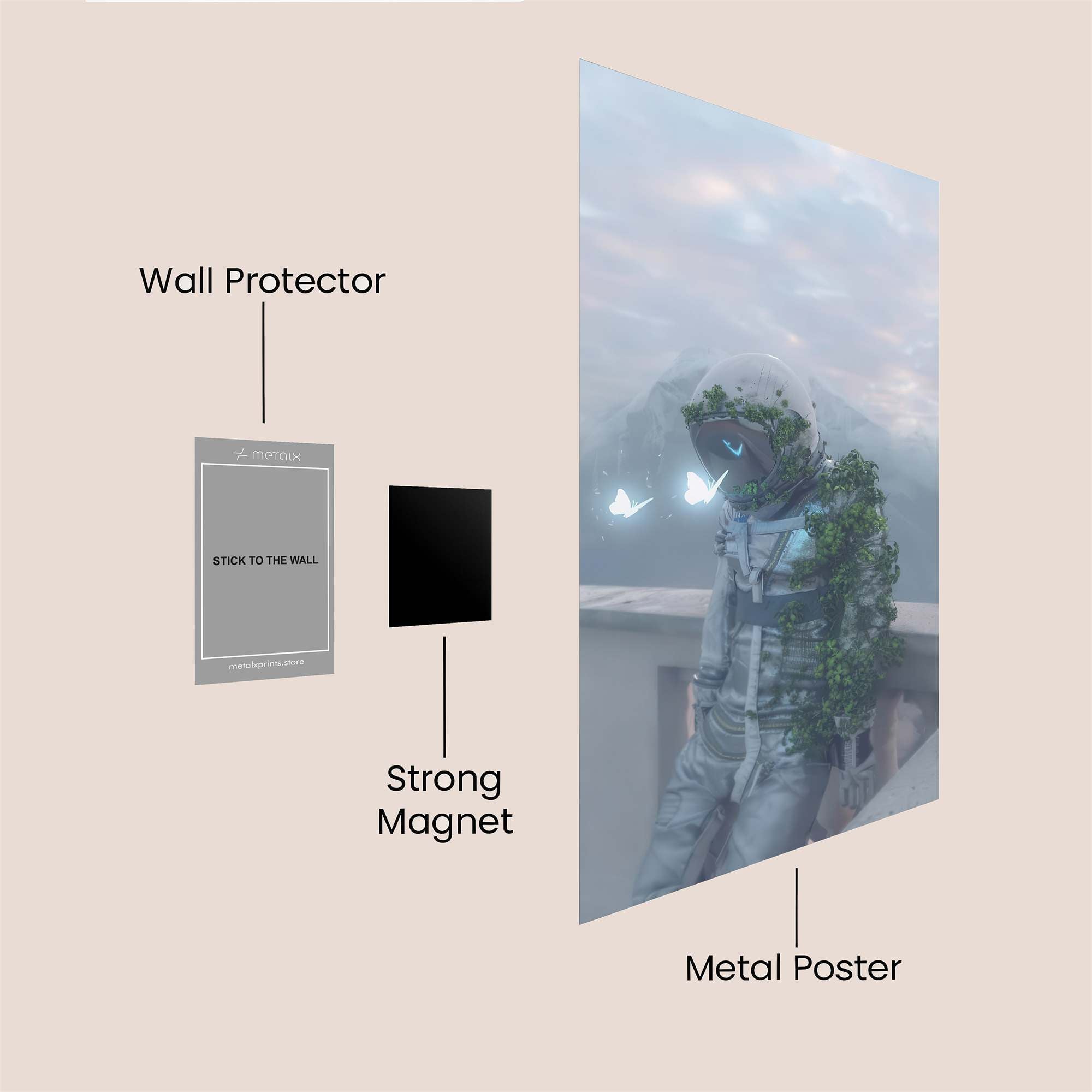 Astronaut Serenity Safe Wall Magnetic / M