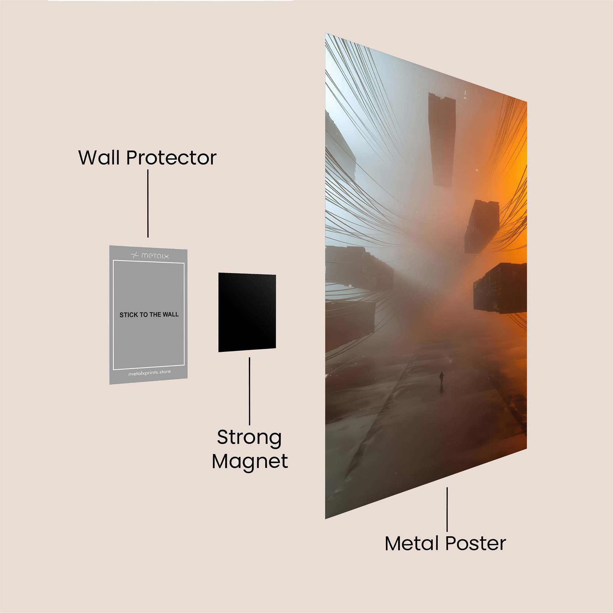 Surreal Convergence Safe Wall Magnetic / M