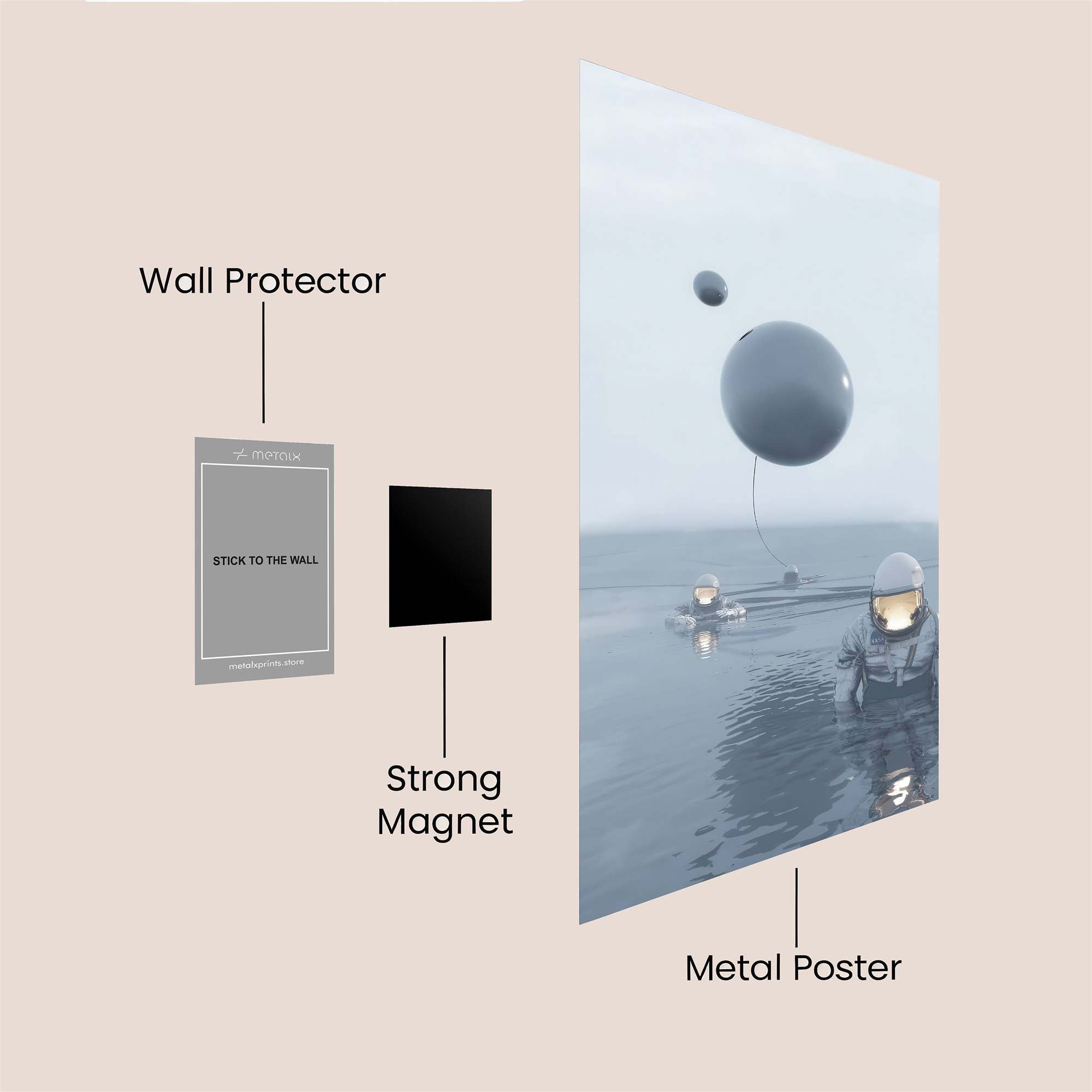 Astronaut Serenity Safe Wall Magnetic / M
